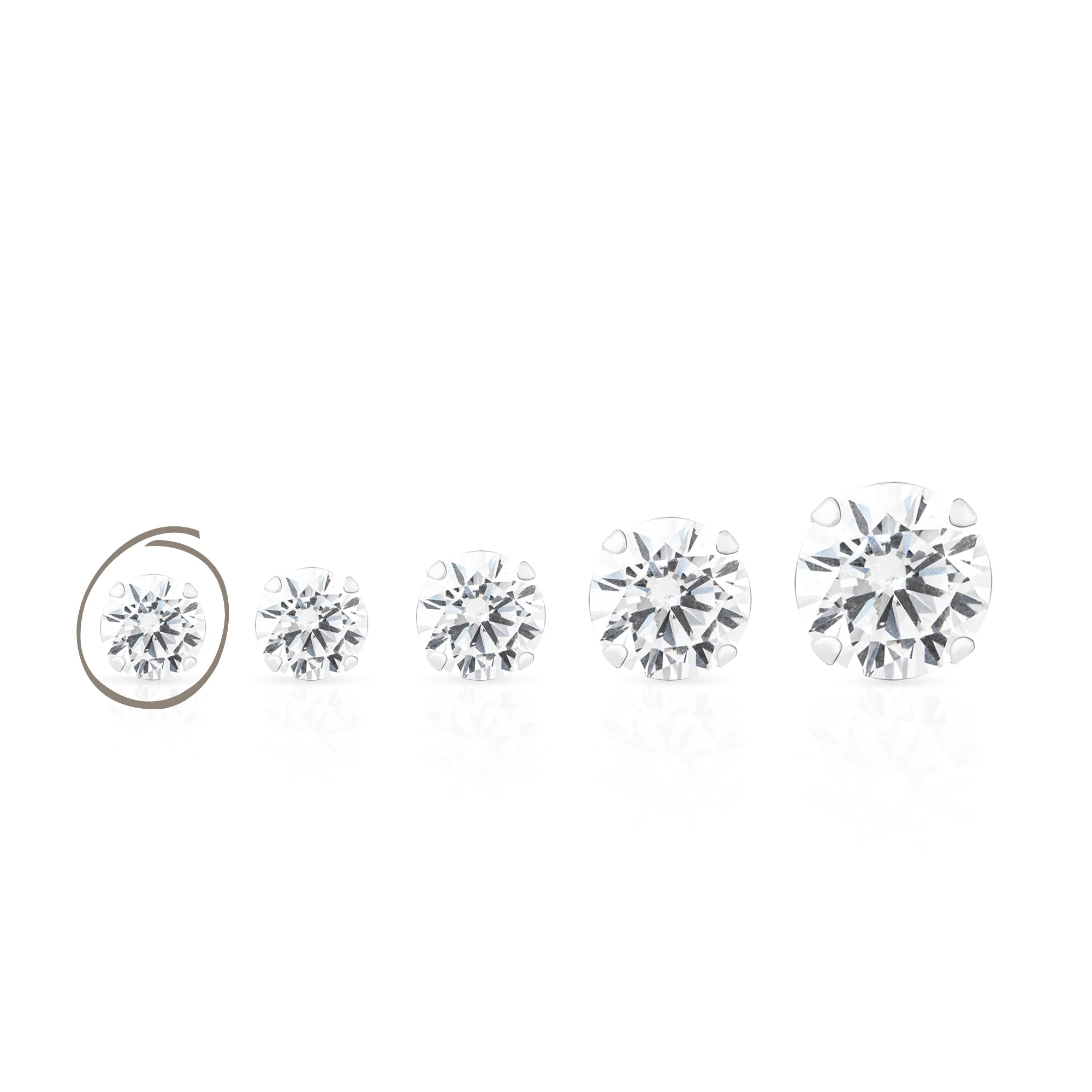 Classic Round CZ Stud Earrings - Image 6