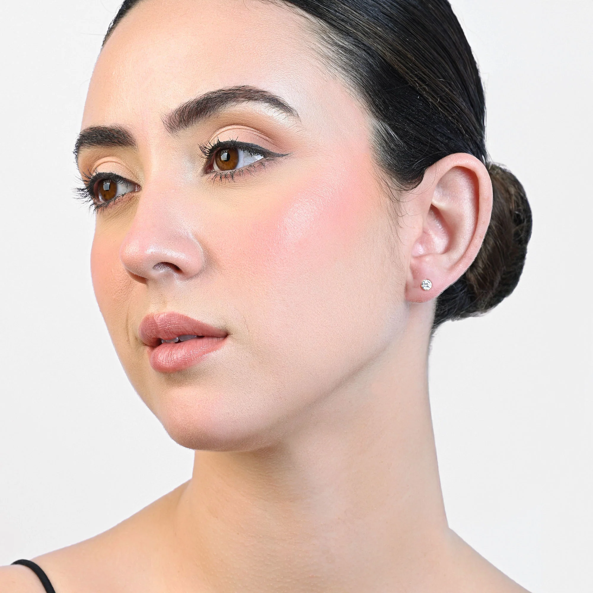 Classic Round CZ Stud Earrings - Image 9