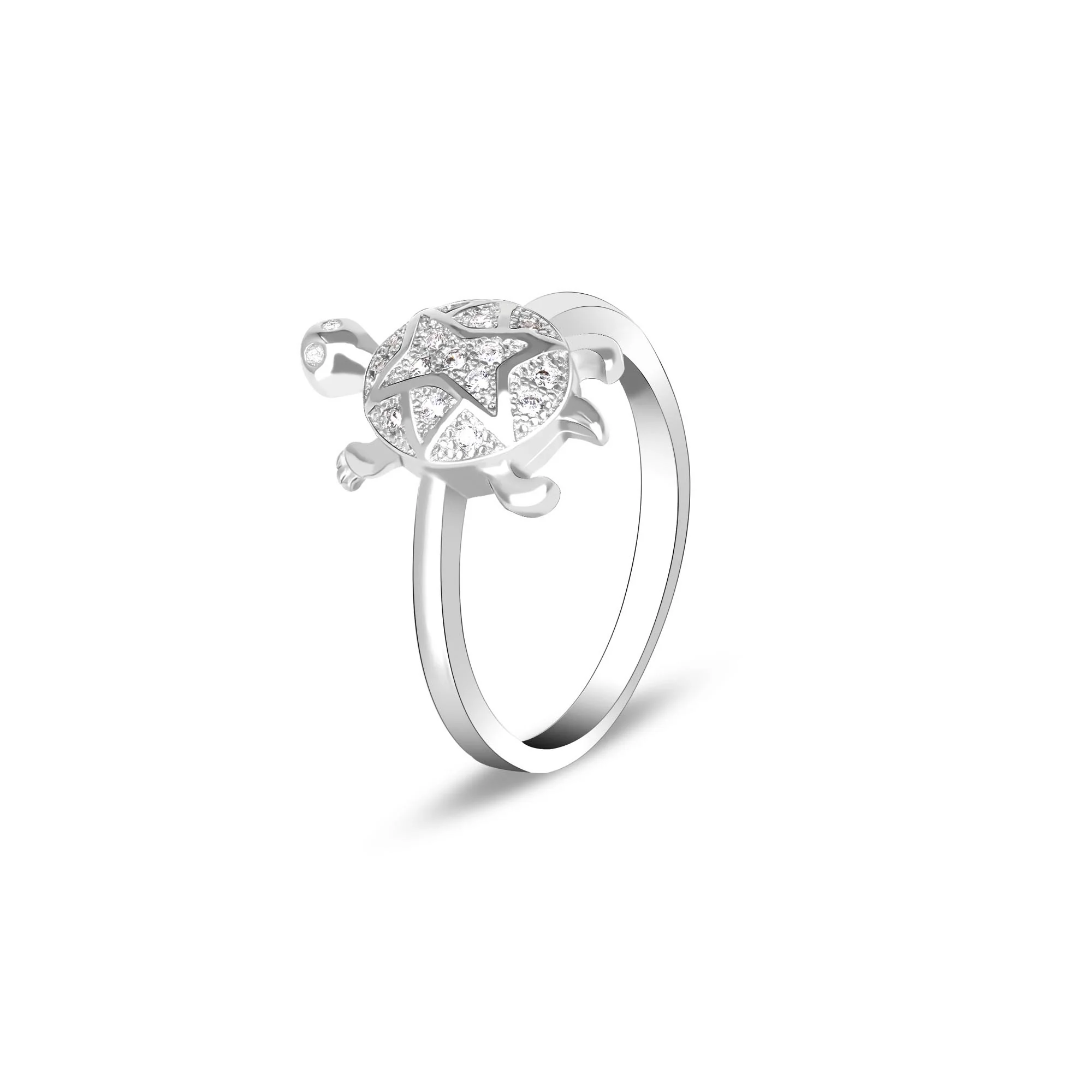 Classic Silver Tortoise Ring - Image 5