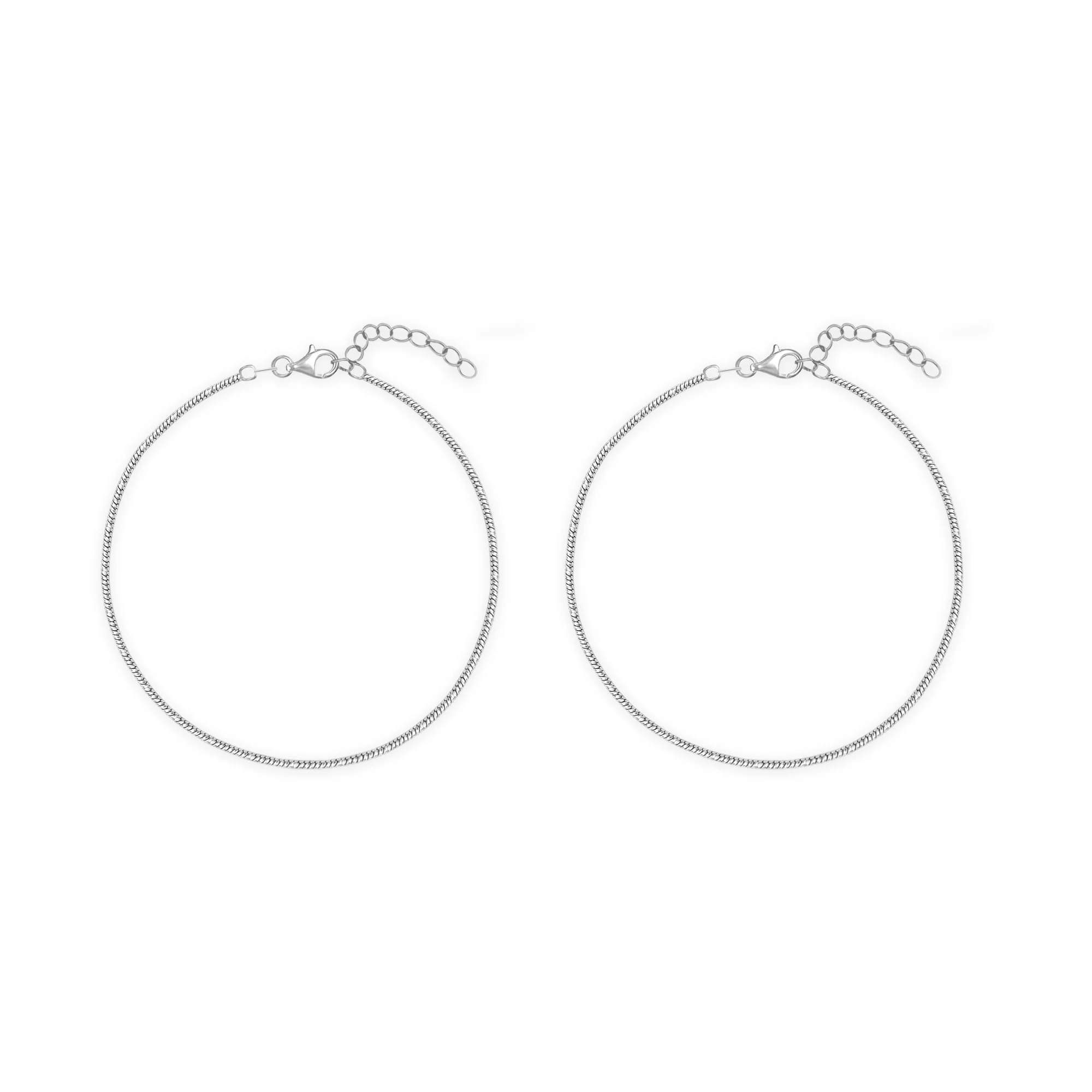 Classic Twist Silver Anklet - Image 5