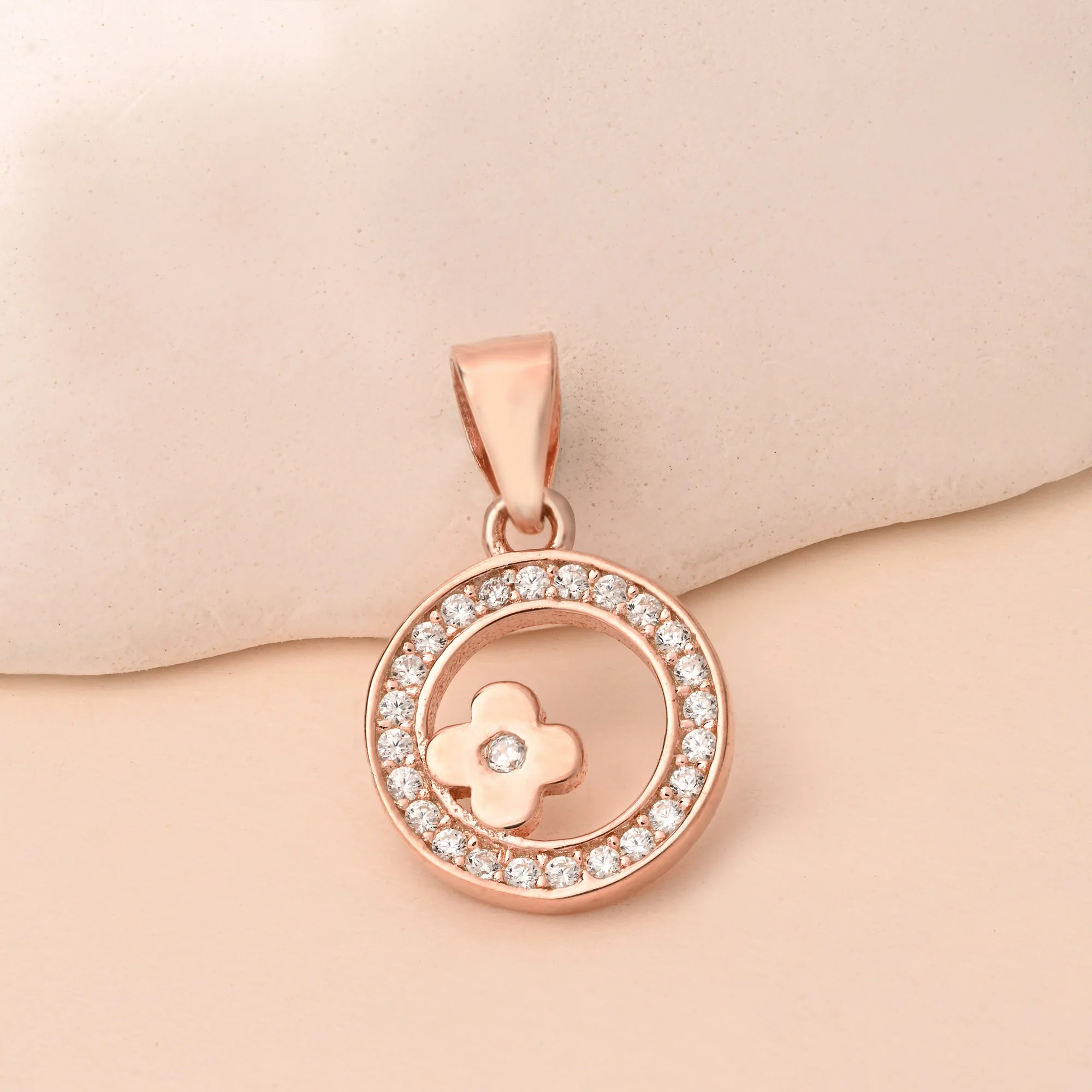 Clover Orbit Silver Pendant