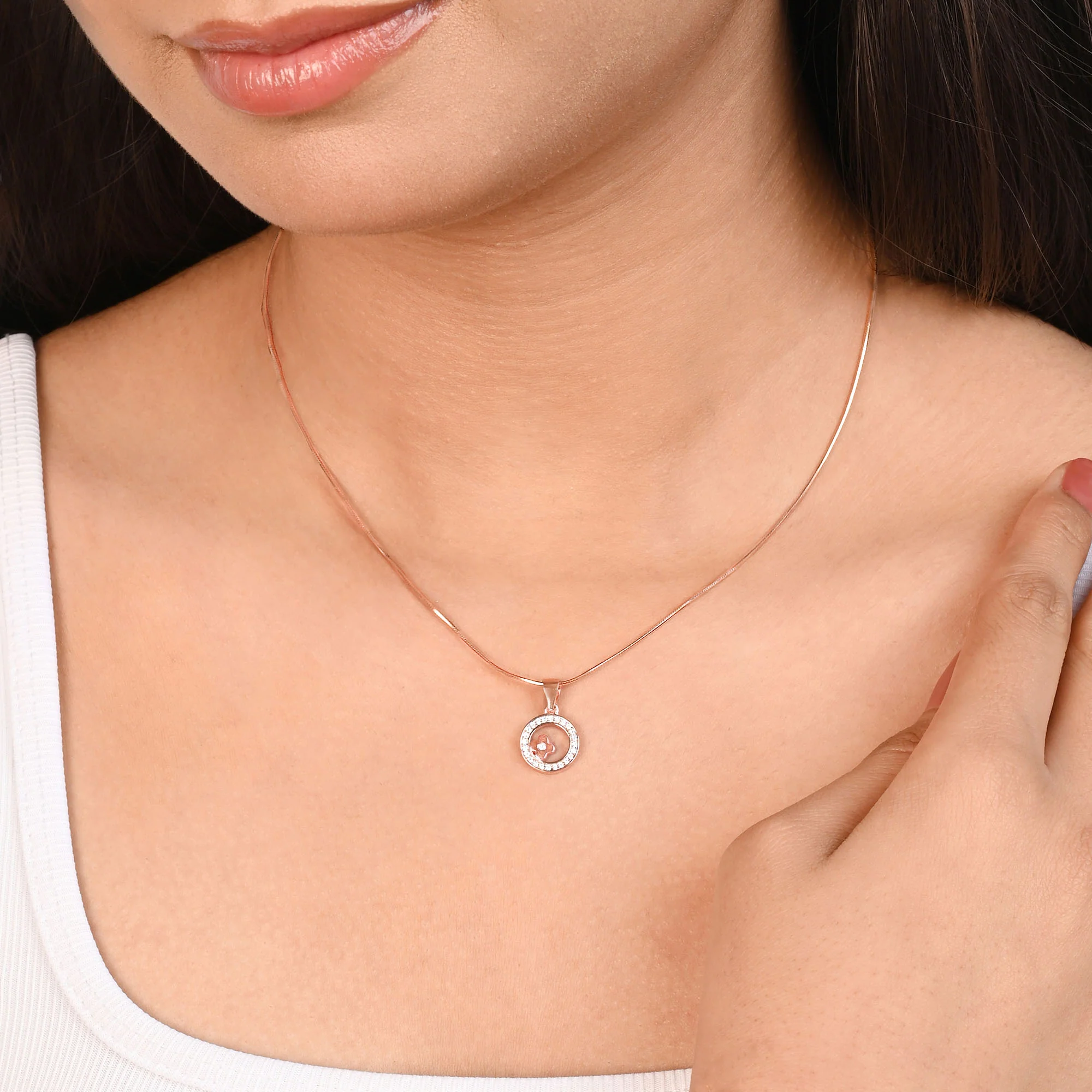 Clover Orbit Silver Pendant - Image 3