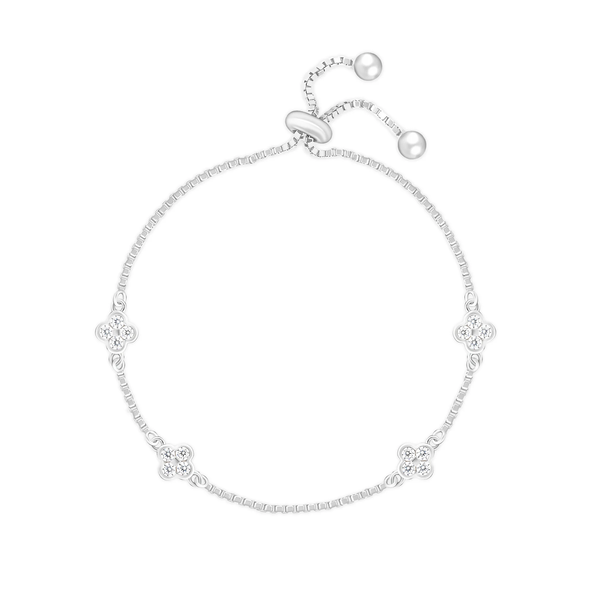 Clover Ornate Silver Chain Bracelet - Image 6