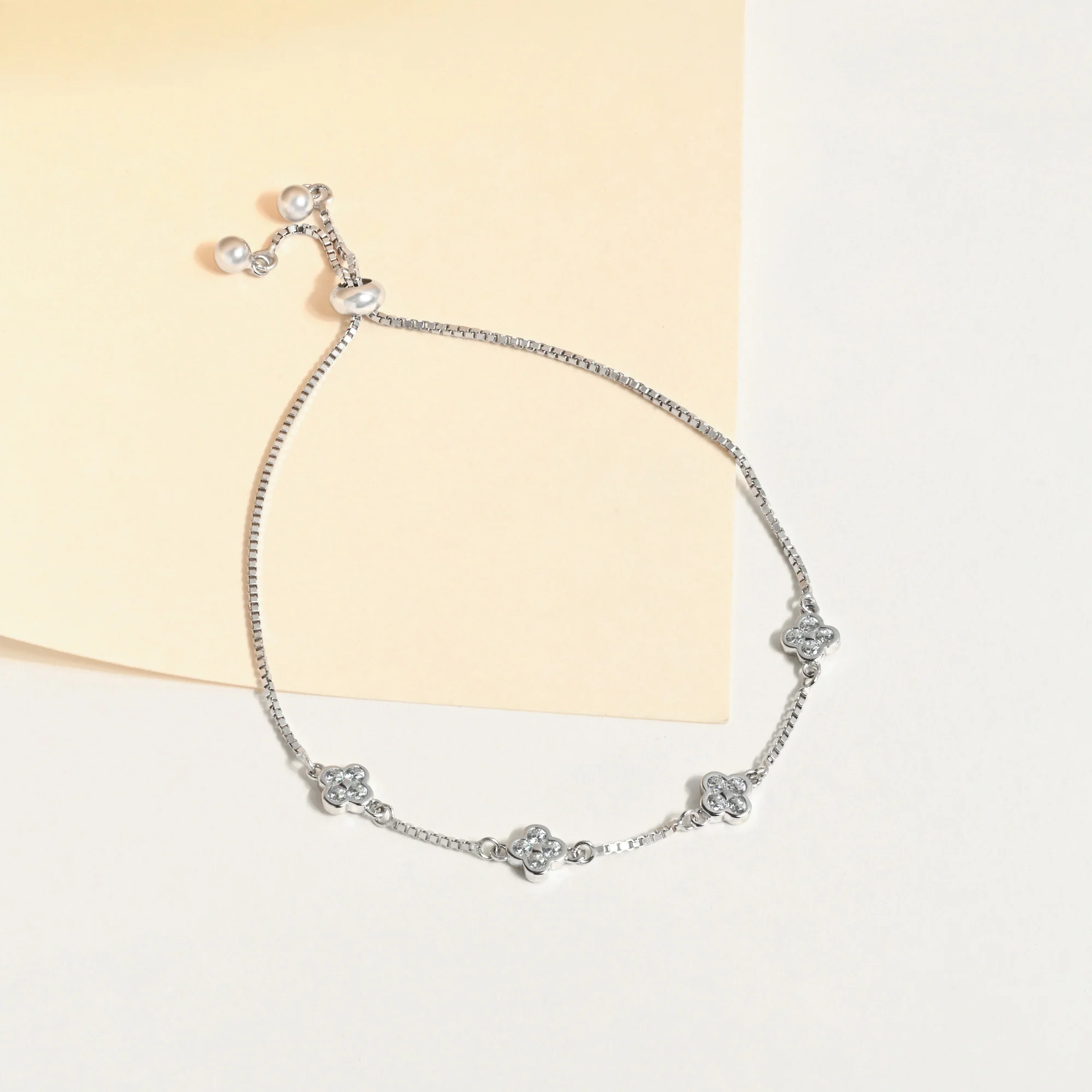 Clover Ornate Silver Chain Bracelet - Image 8
