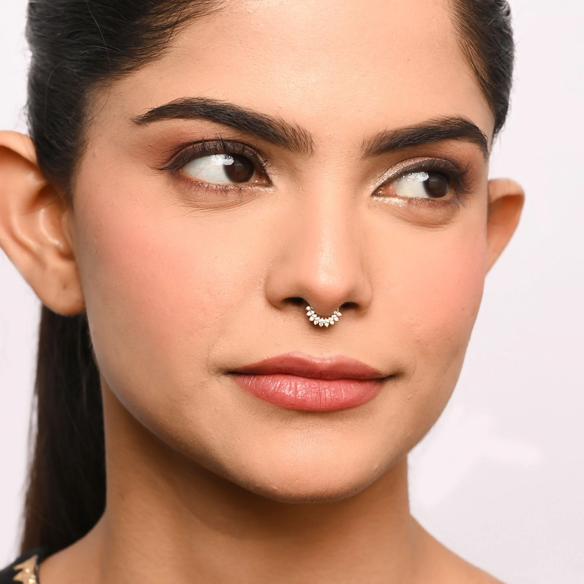 Cluster Sparkle Septum Nose Ring - Image 3