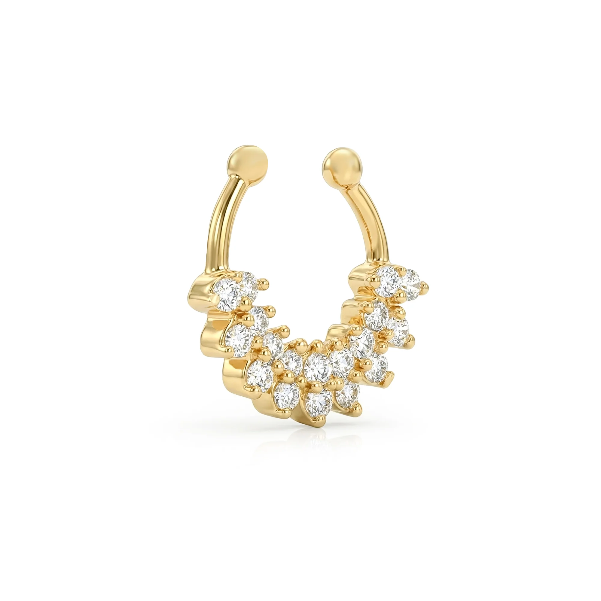 Cluster Sparkle Septum Nose Ring - Image 4