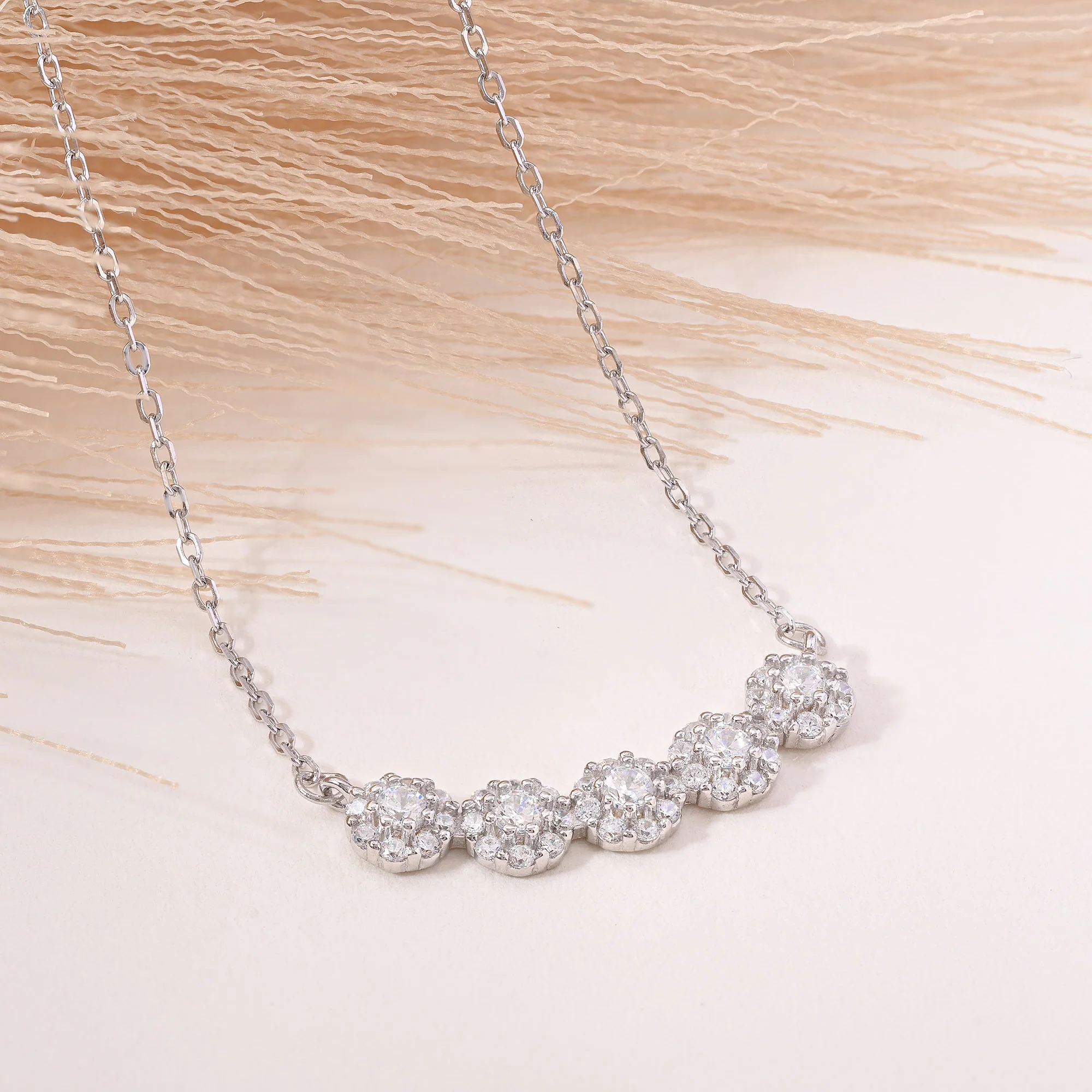 Cluster Studded Row Necklace - Image 3