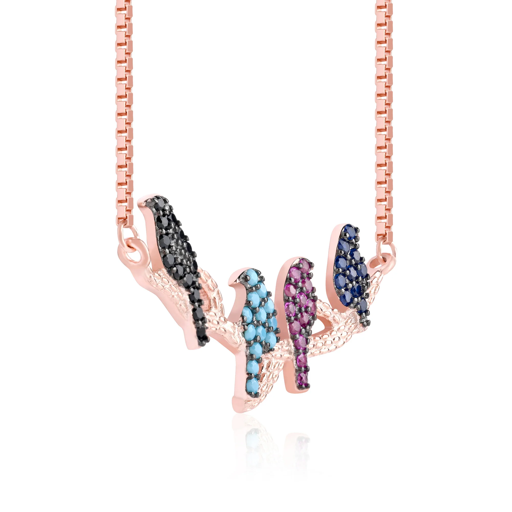 Colorful Bird Charm Necklace - Image 4