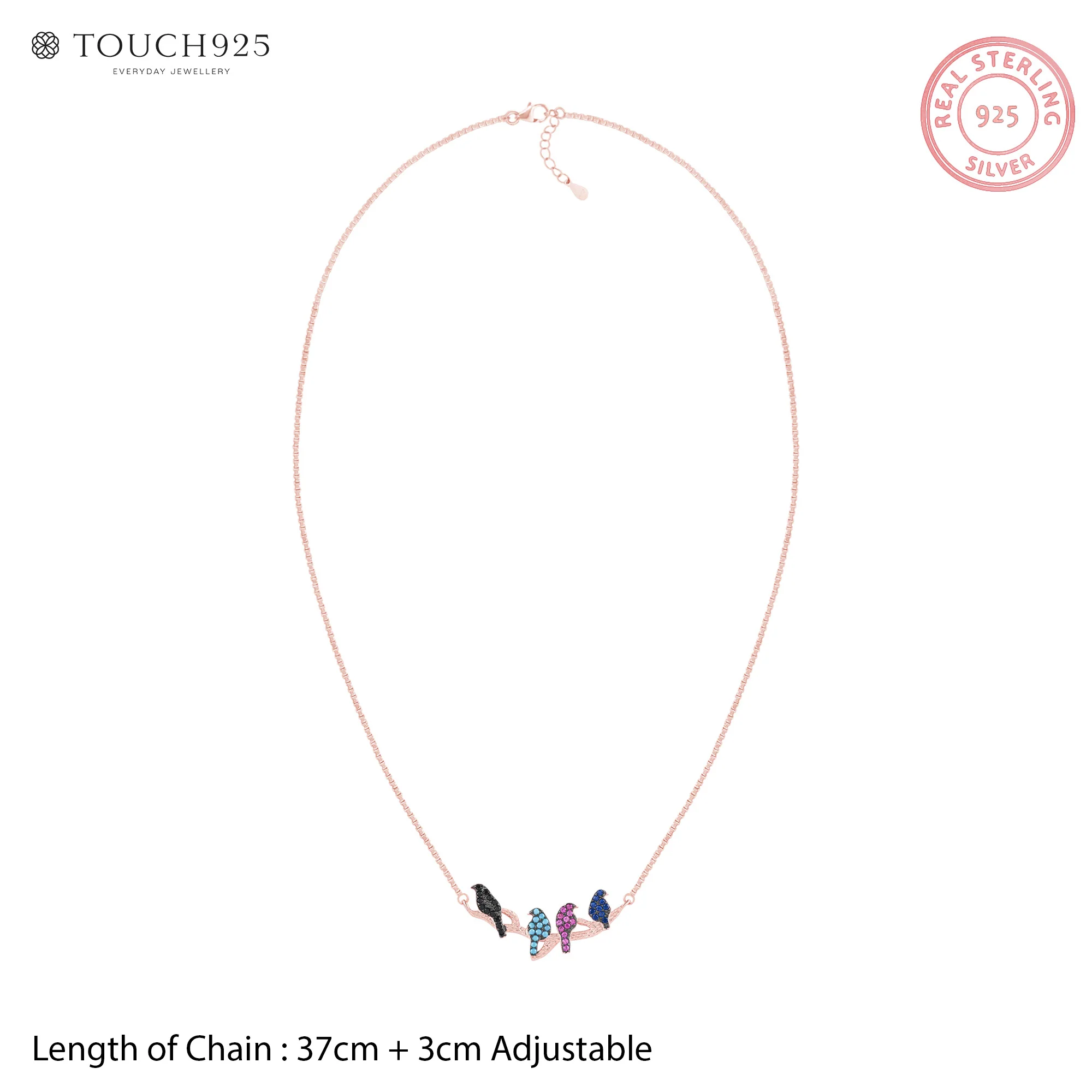 Colorful Bird Charm Necklace - Image 6