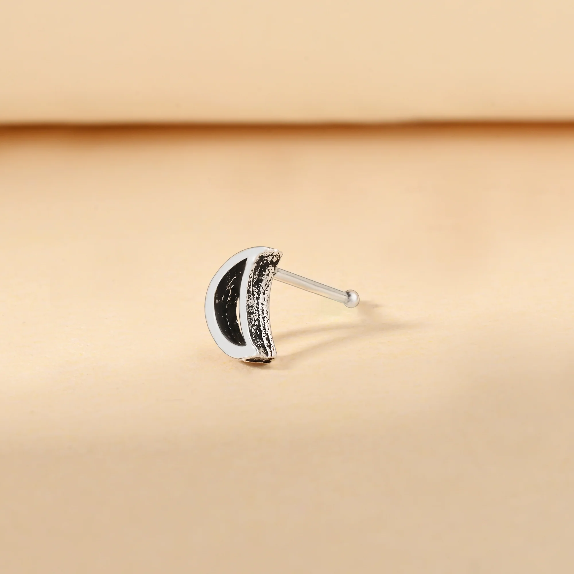 Crescent Charm Nose Pin