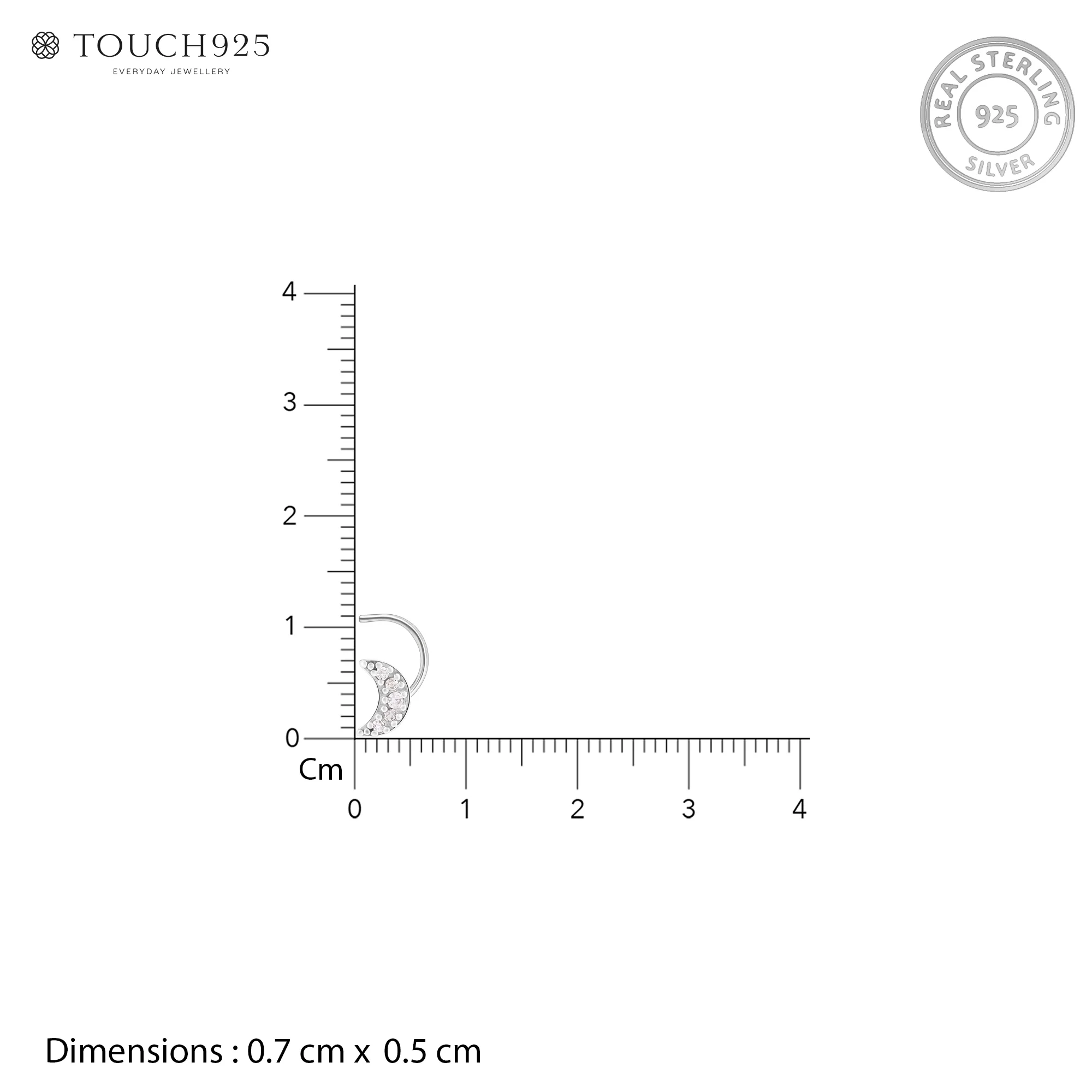 Crescent Glow Nose Pin - Image 6