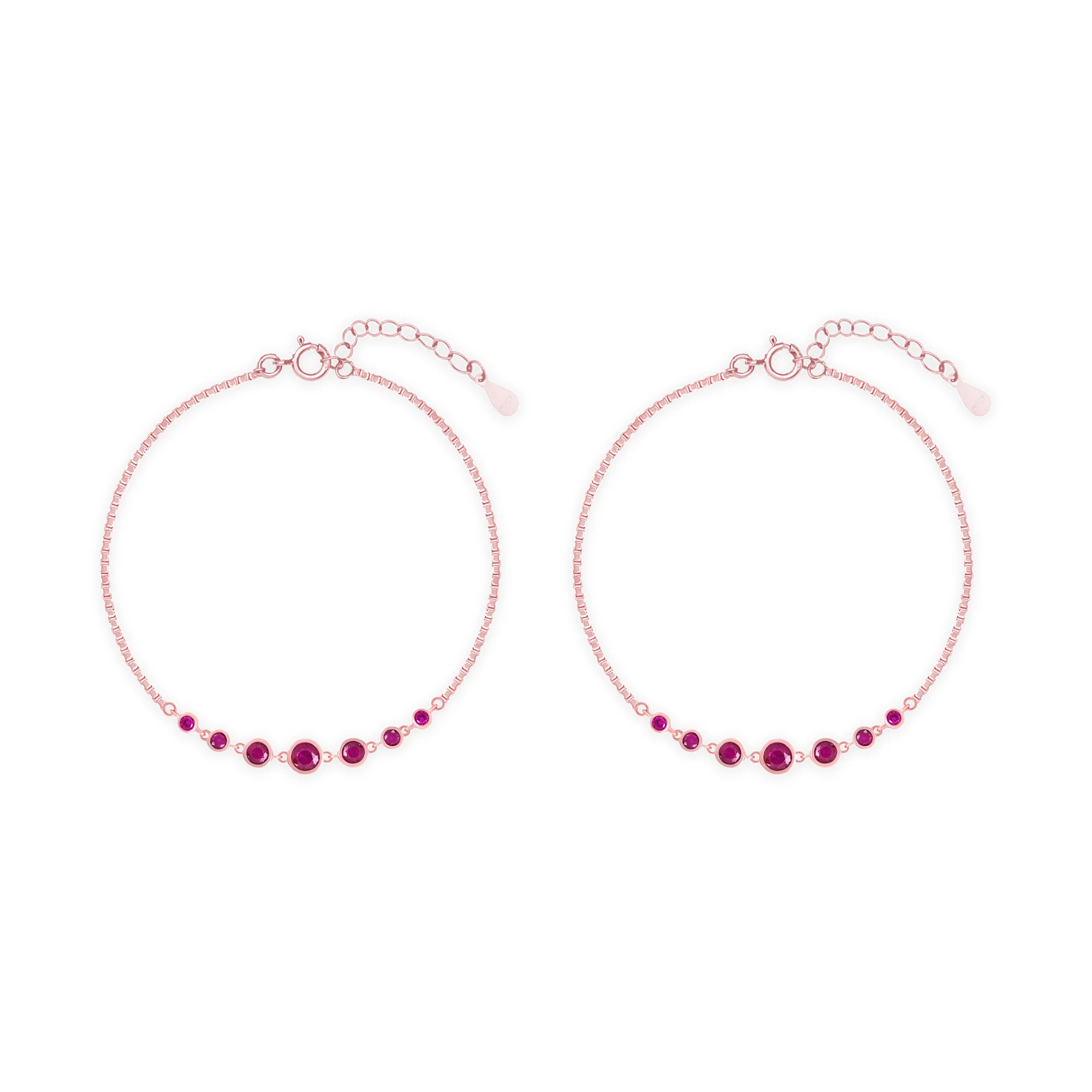 Crimson Silver Anklet - Image 5