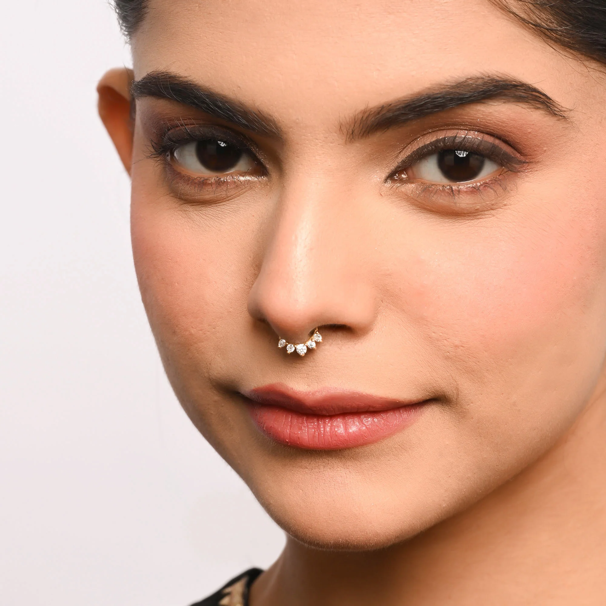 Crown CZ Septum Nose Ring - Image 3