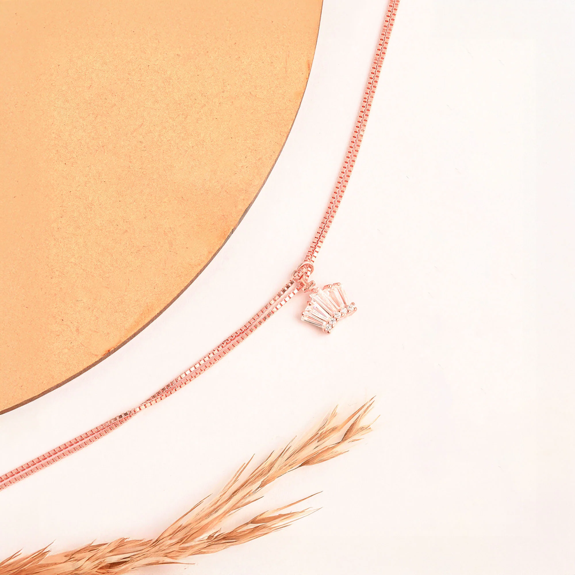 Crystal Flare Silver Anklet - Image 11