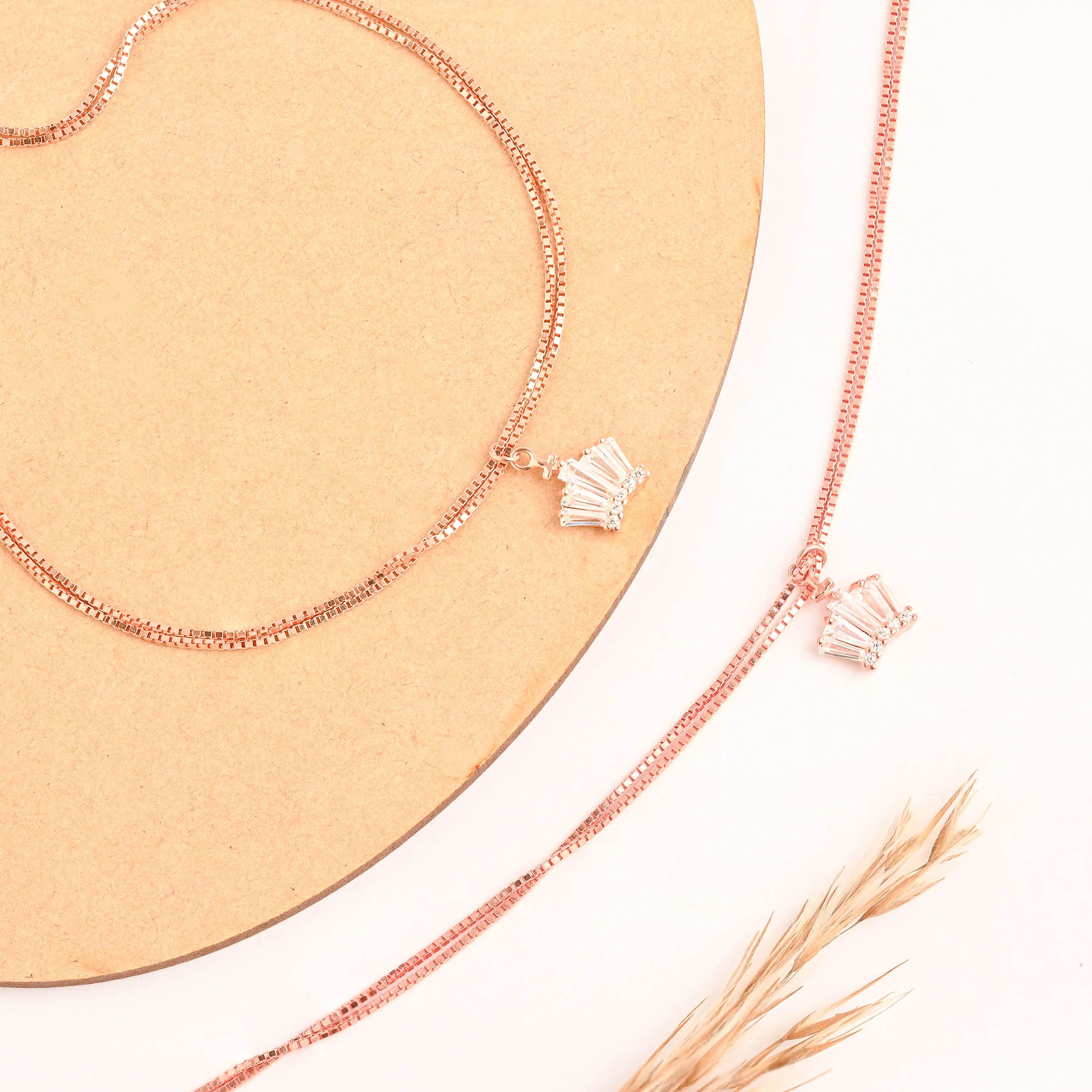 Crystal Flare Silver Anklet - Image 15