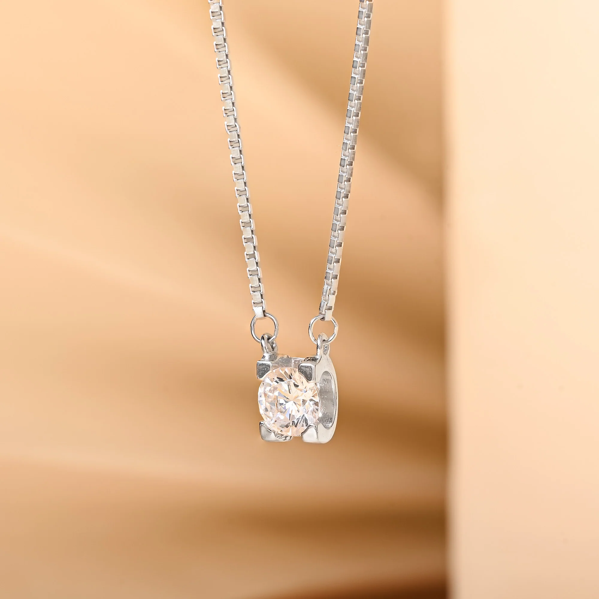 Crystal Solitaire Necklace - Image 9