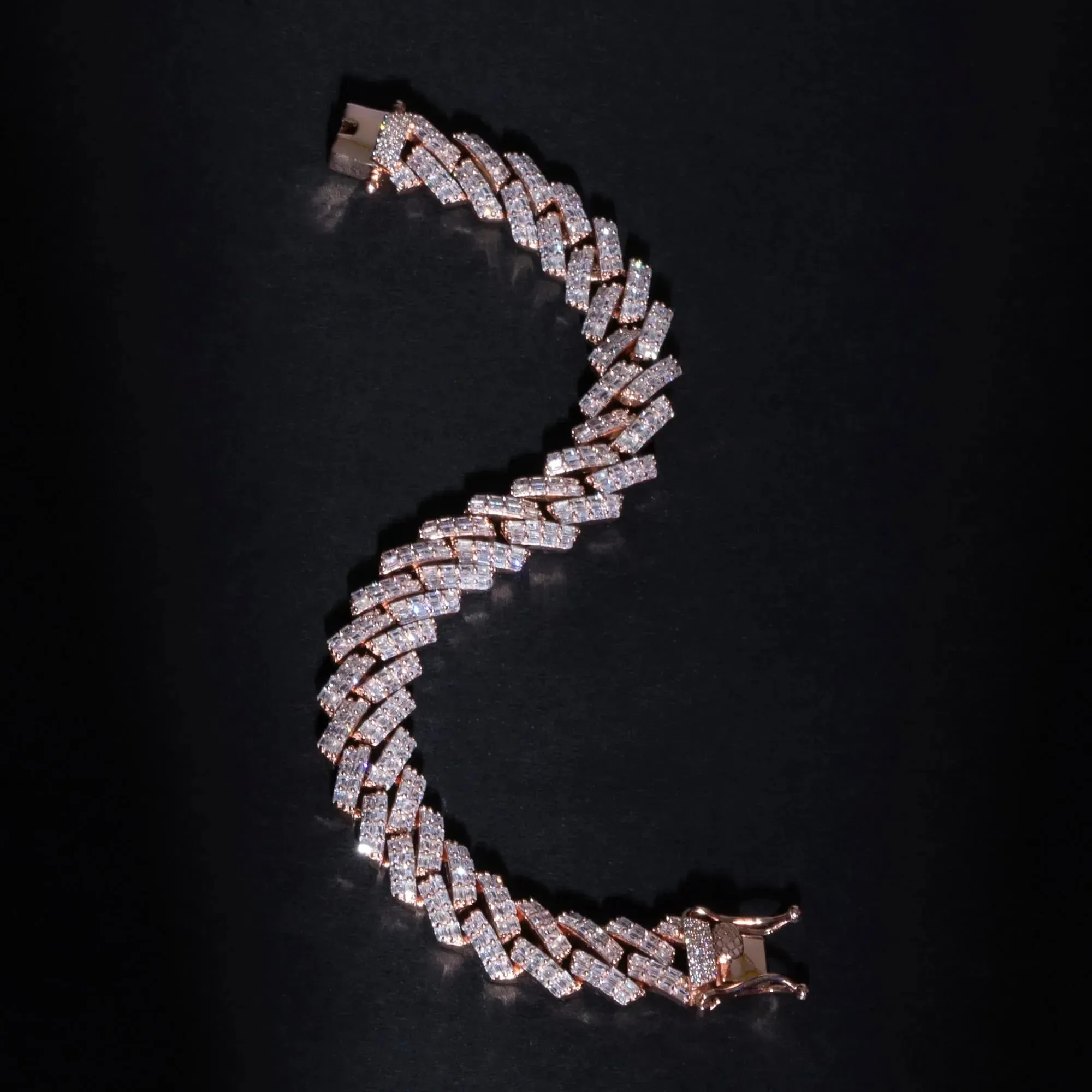 Cuban Rosegold CZ Bracelet - Image 4