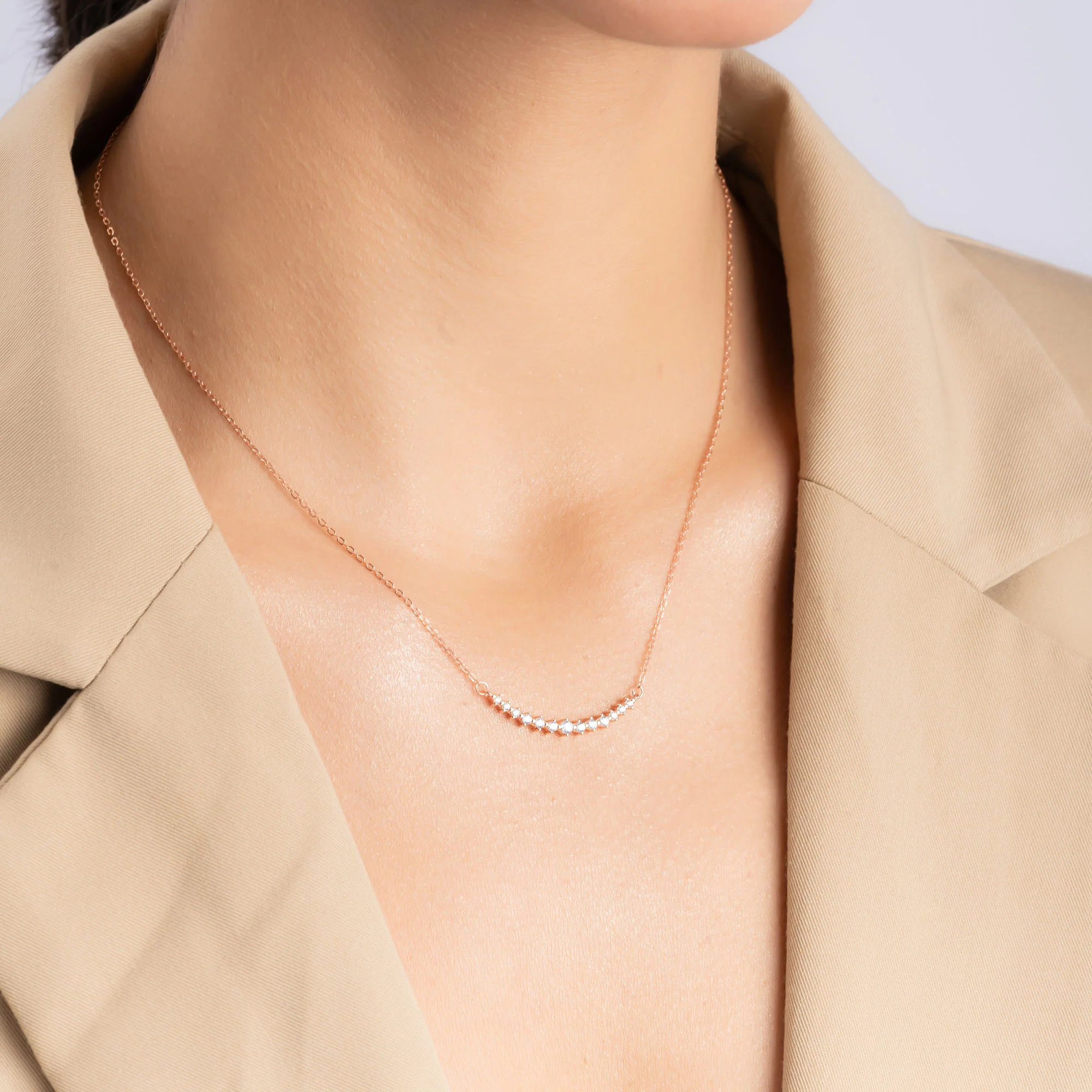 Curved Stone Bar Necklace - Image 4