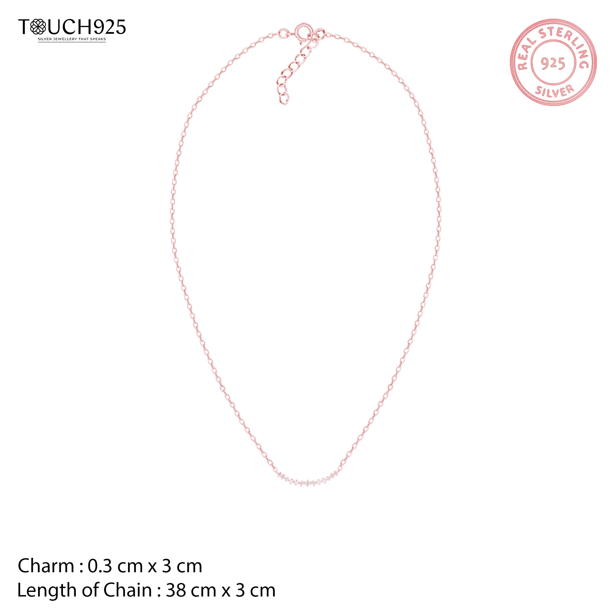 Curved Stone Bar Necklace - Image 5
