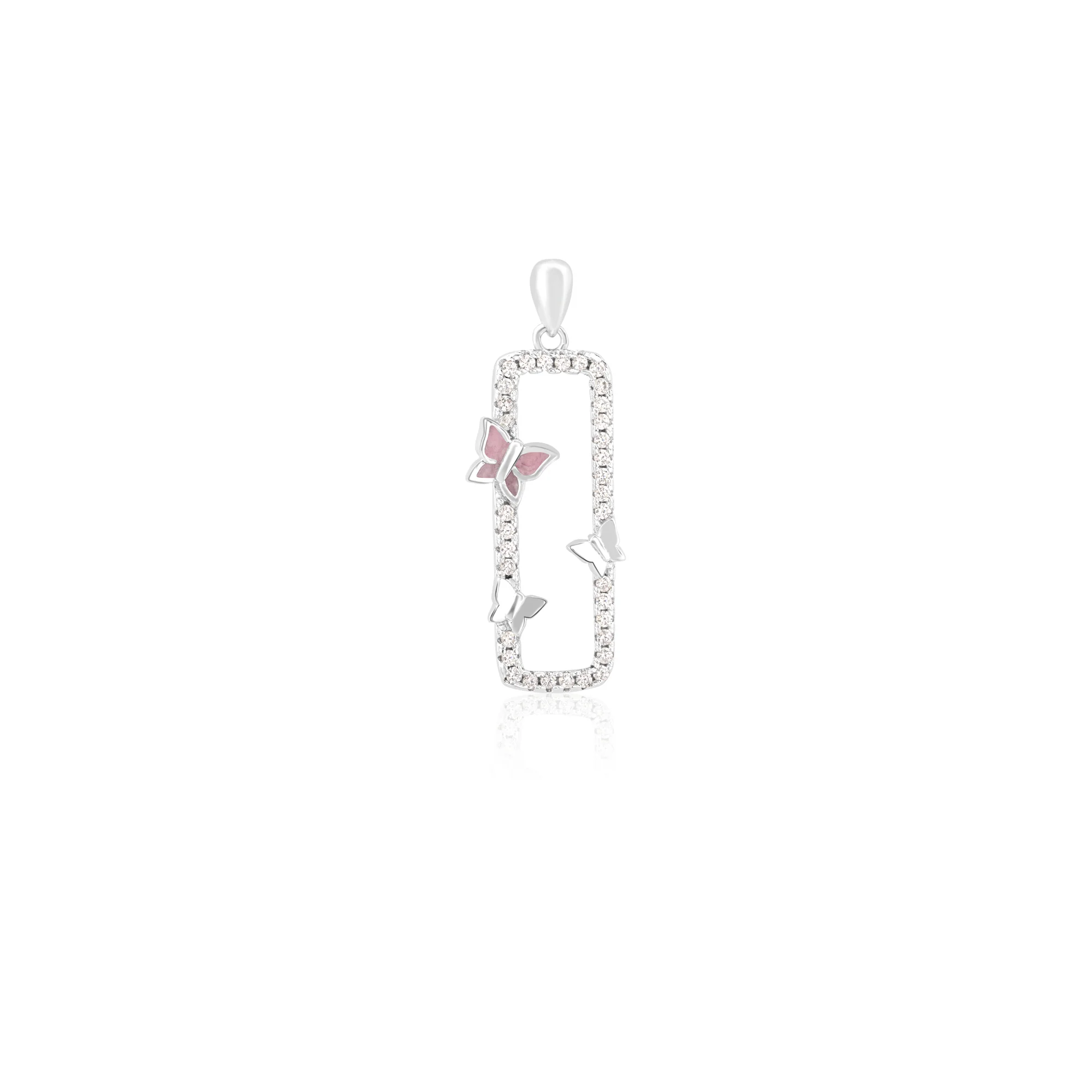 CZ Butterfly Pendant Set - Image 6
