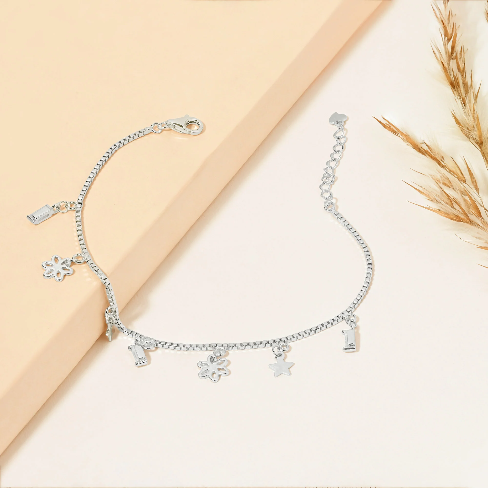 Dangle Charm Silver Bracelet - Image 7