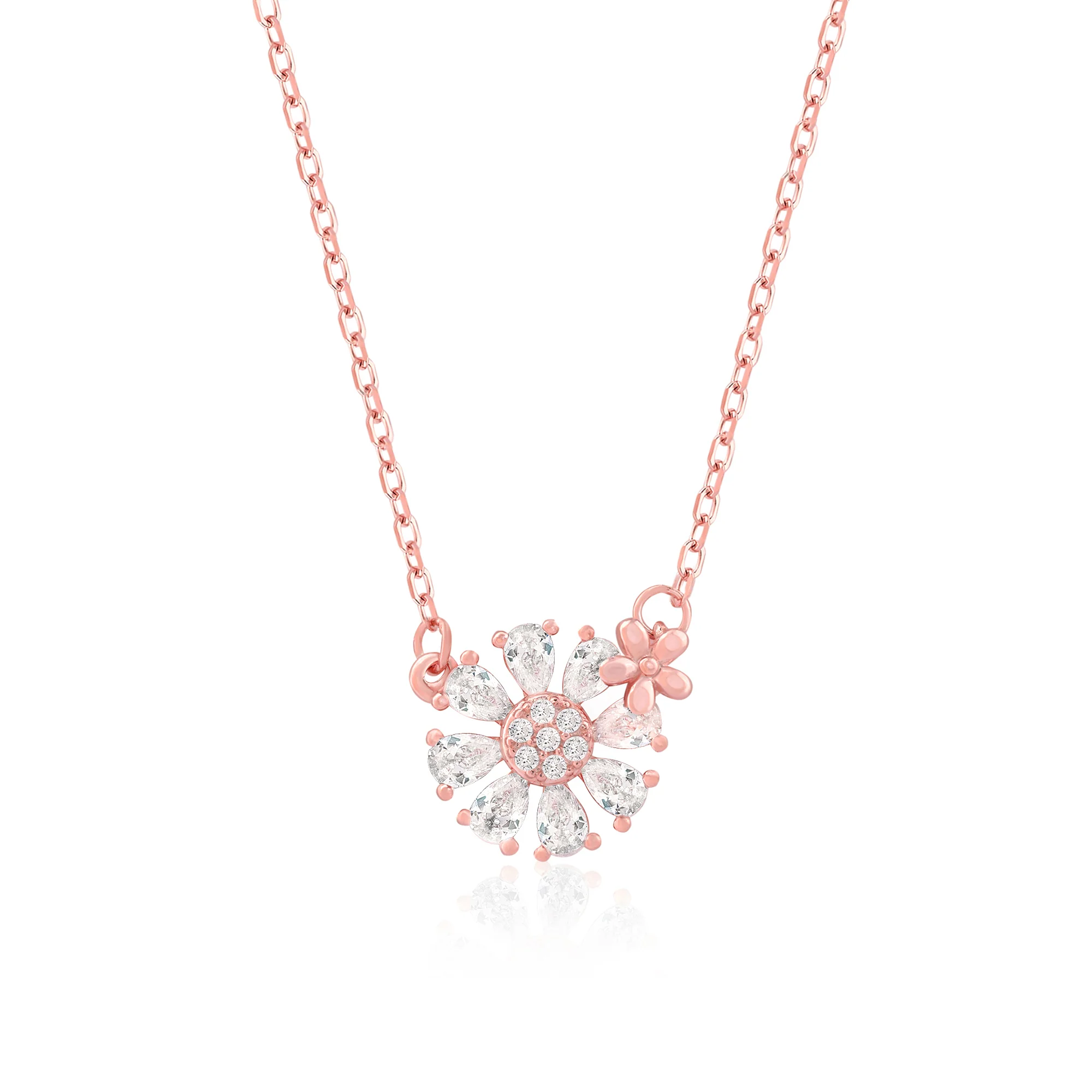 Daisy CZ Pendant Necklace - Image 2