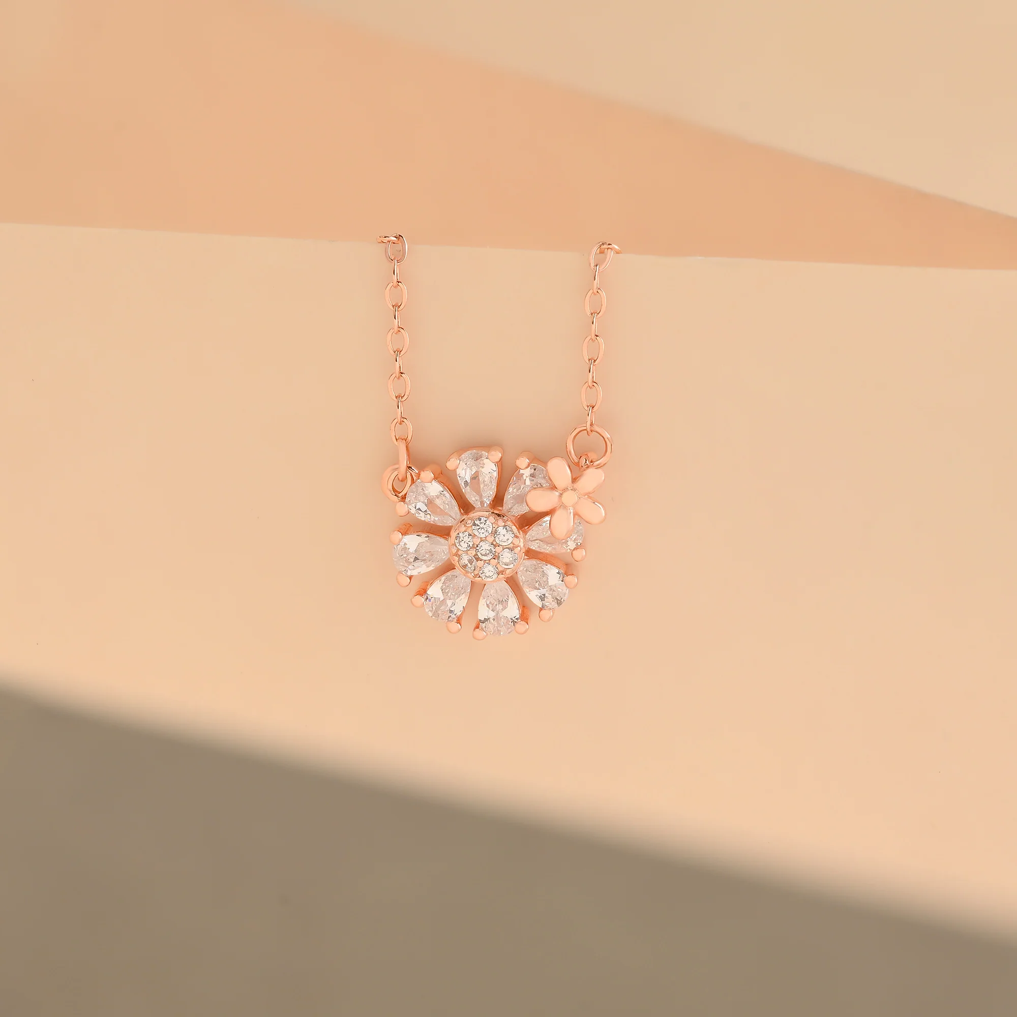 Daisy CZ Pendant Necklace - Image 3