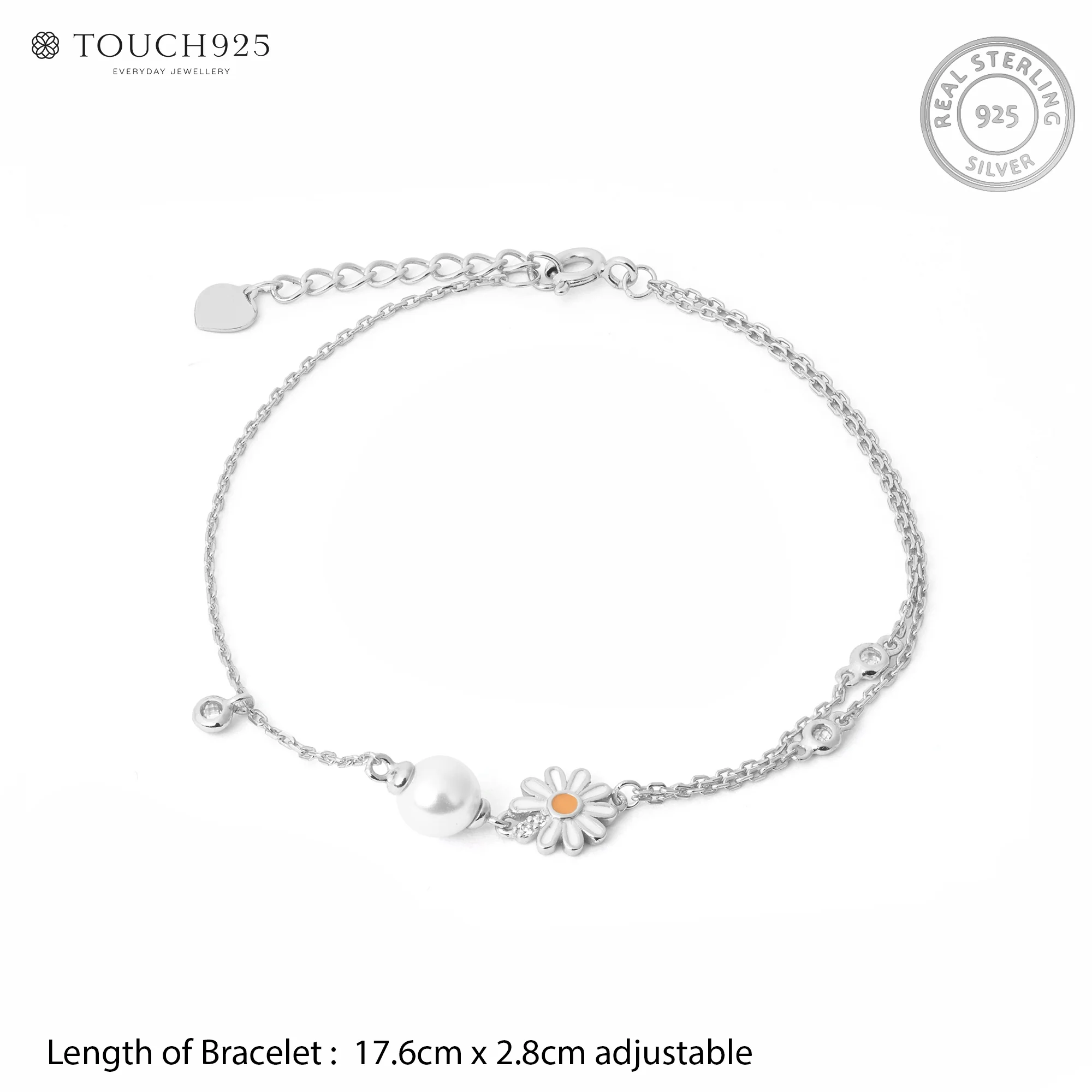 Daisy Pearl Charm Bracelet - Image 5