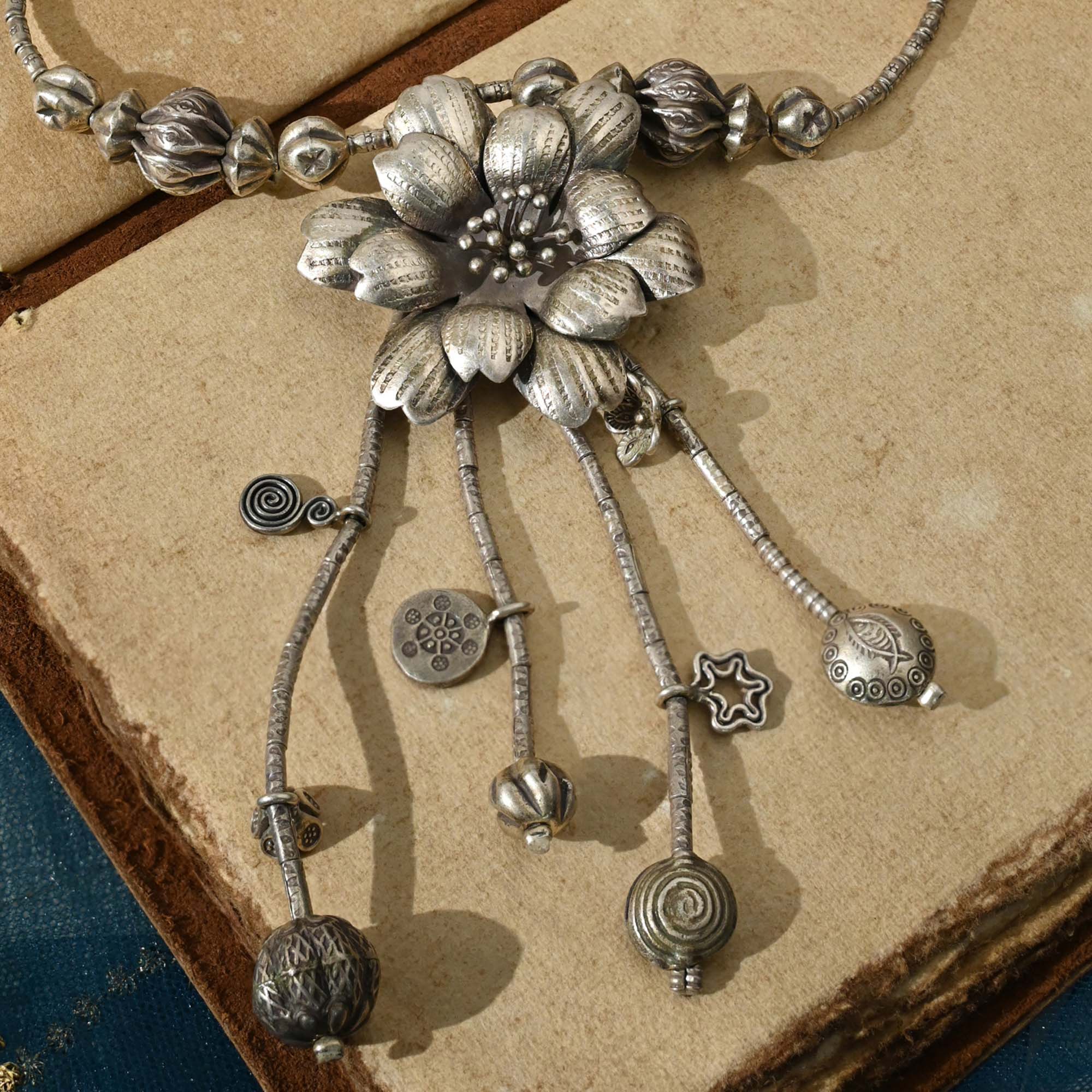 Dangling Charms Silver Necklace - Image 4