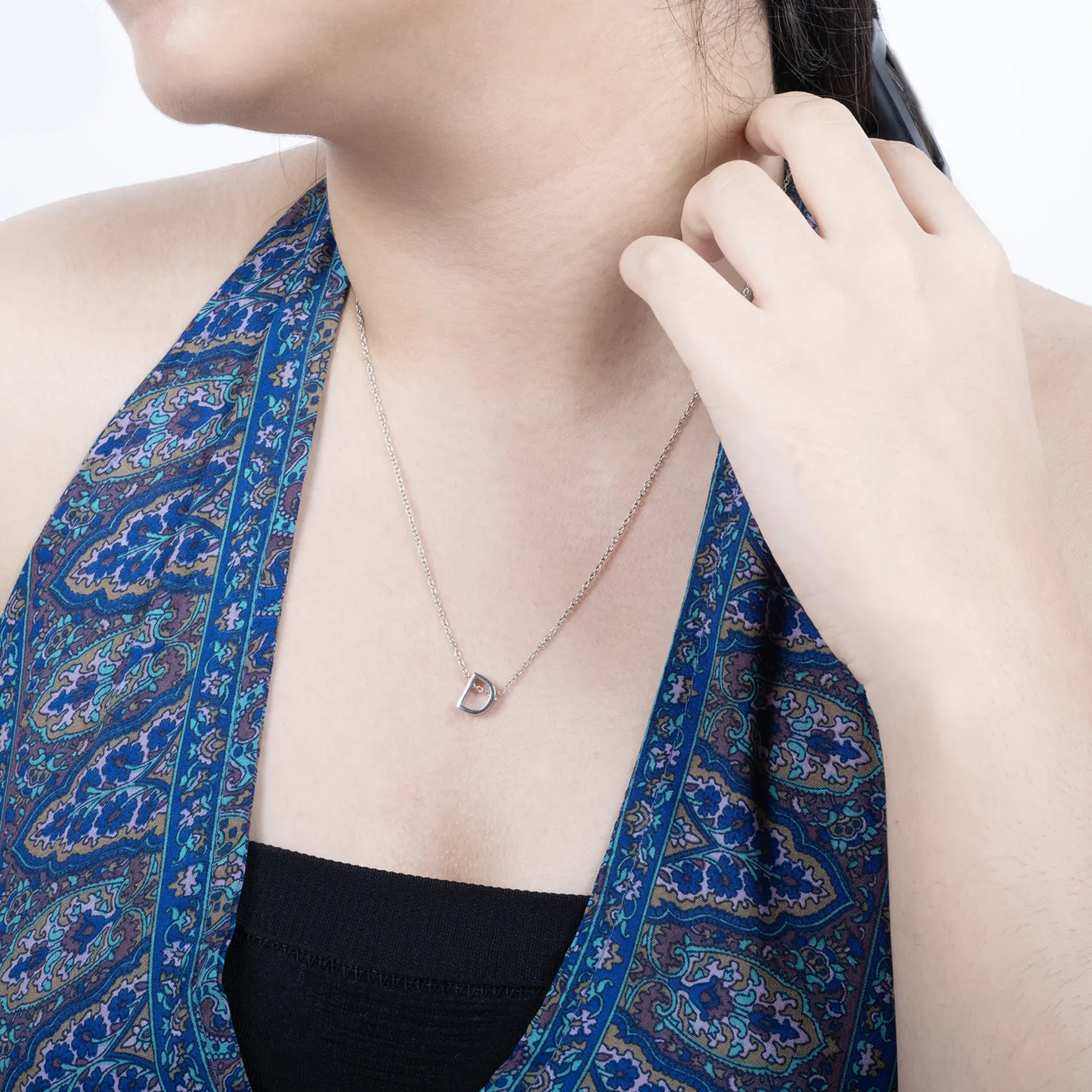 Divine D Initial Necklace - Image 4