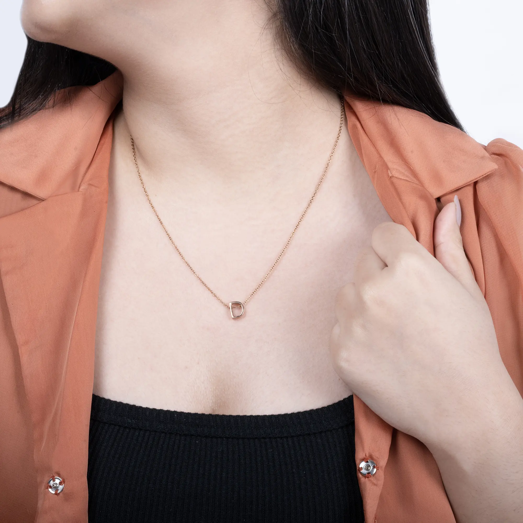 Divine D Initial Necklace - Image 7