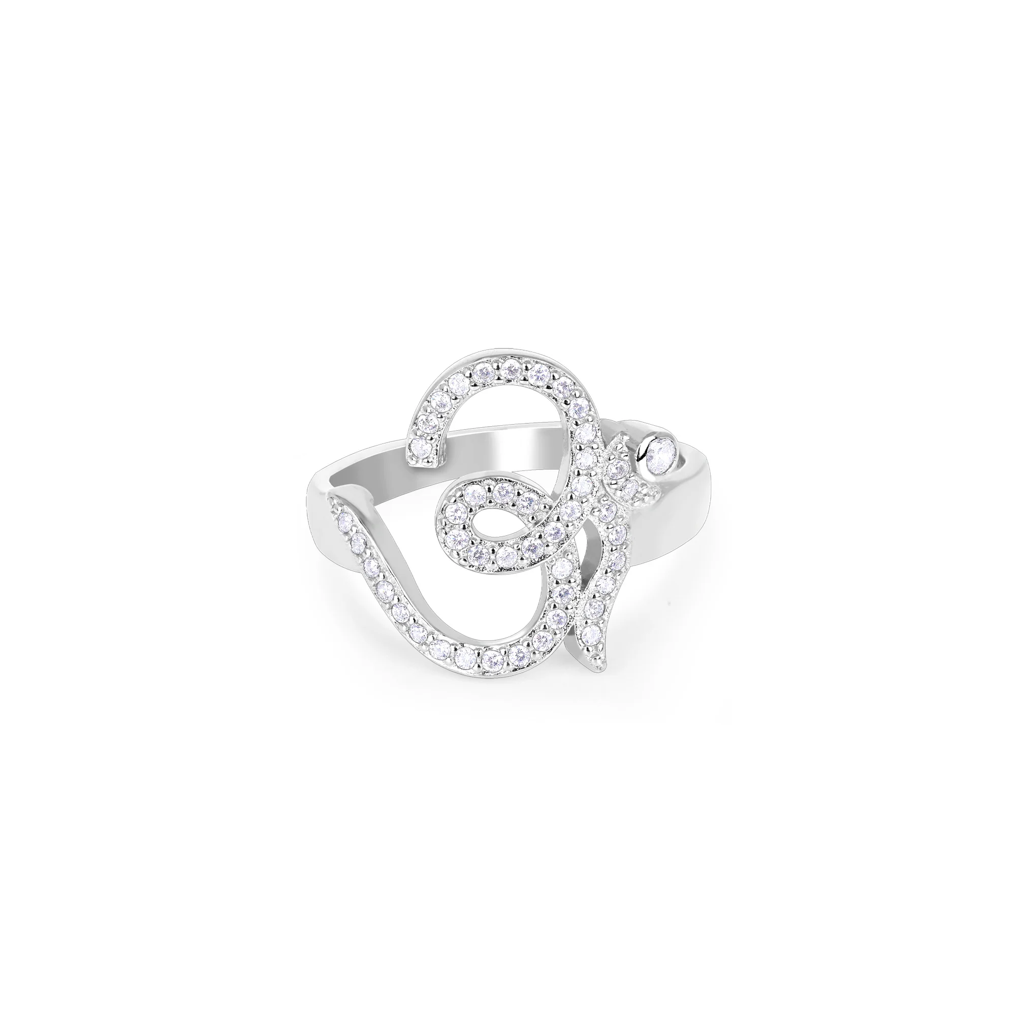 Divine Om Elegance Silver Ring - Image 2