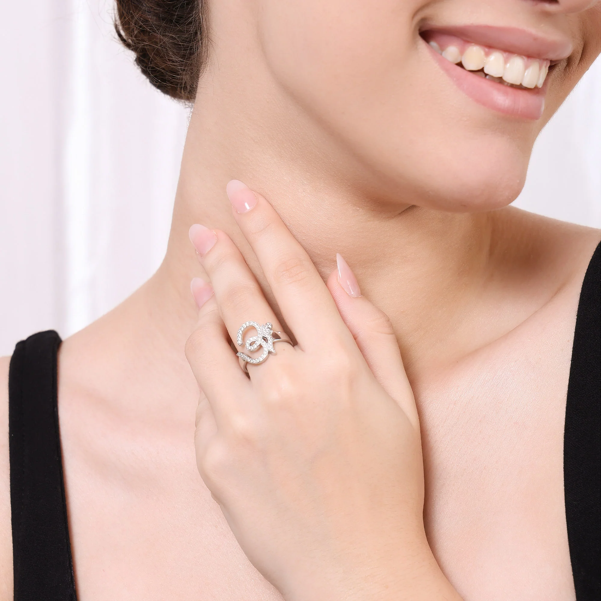 Divine Om Elegance Silver Ring - Image 6