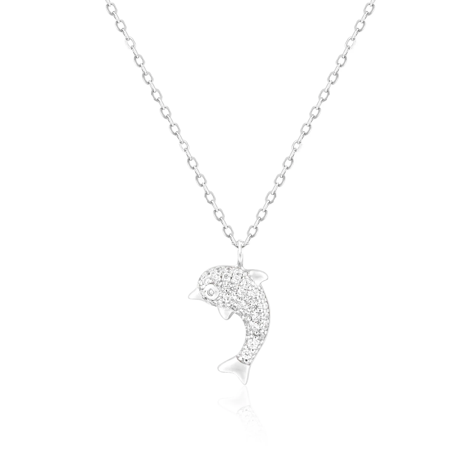 Dolphin Studded Pendant Chain - Image 2