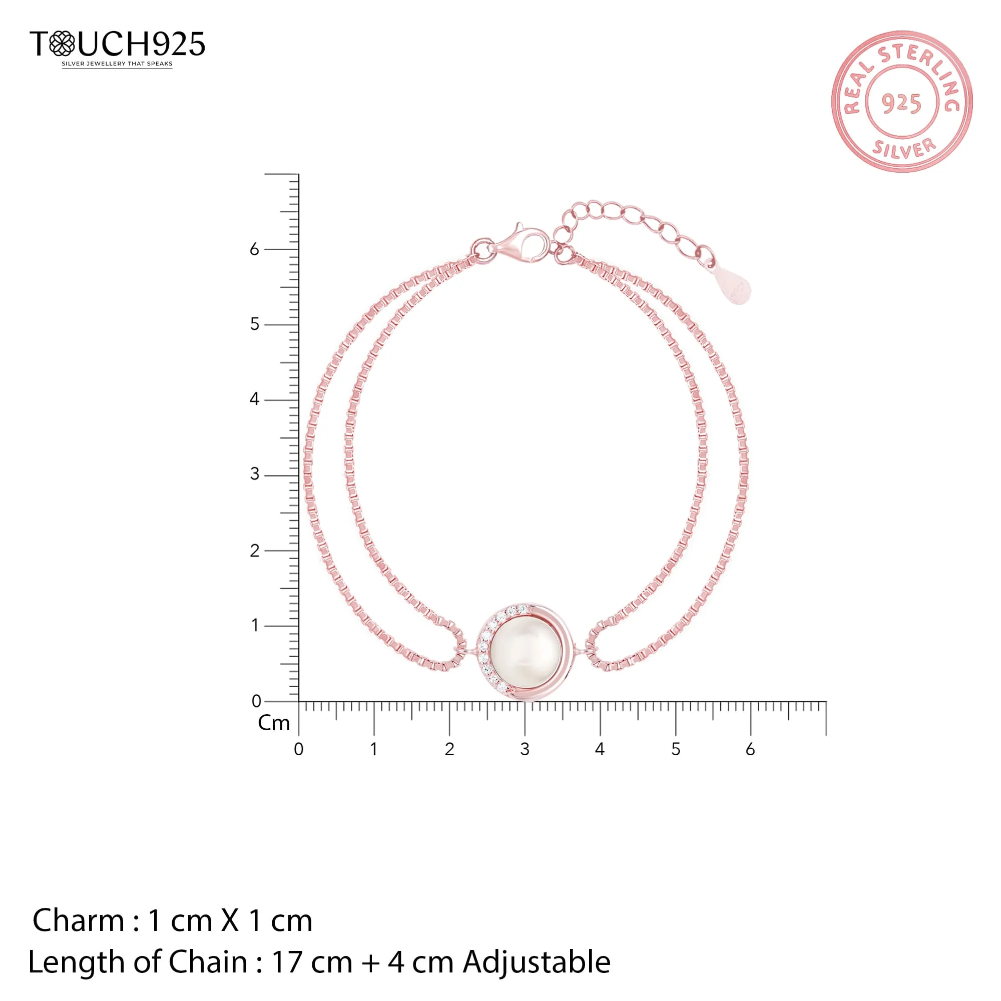 Double Chain Pearl Bracelet - Image 11
