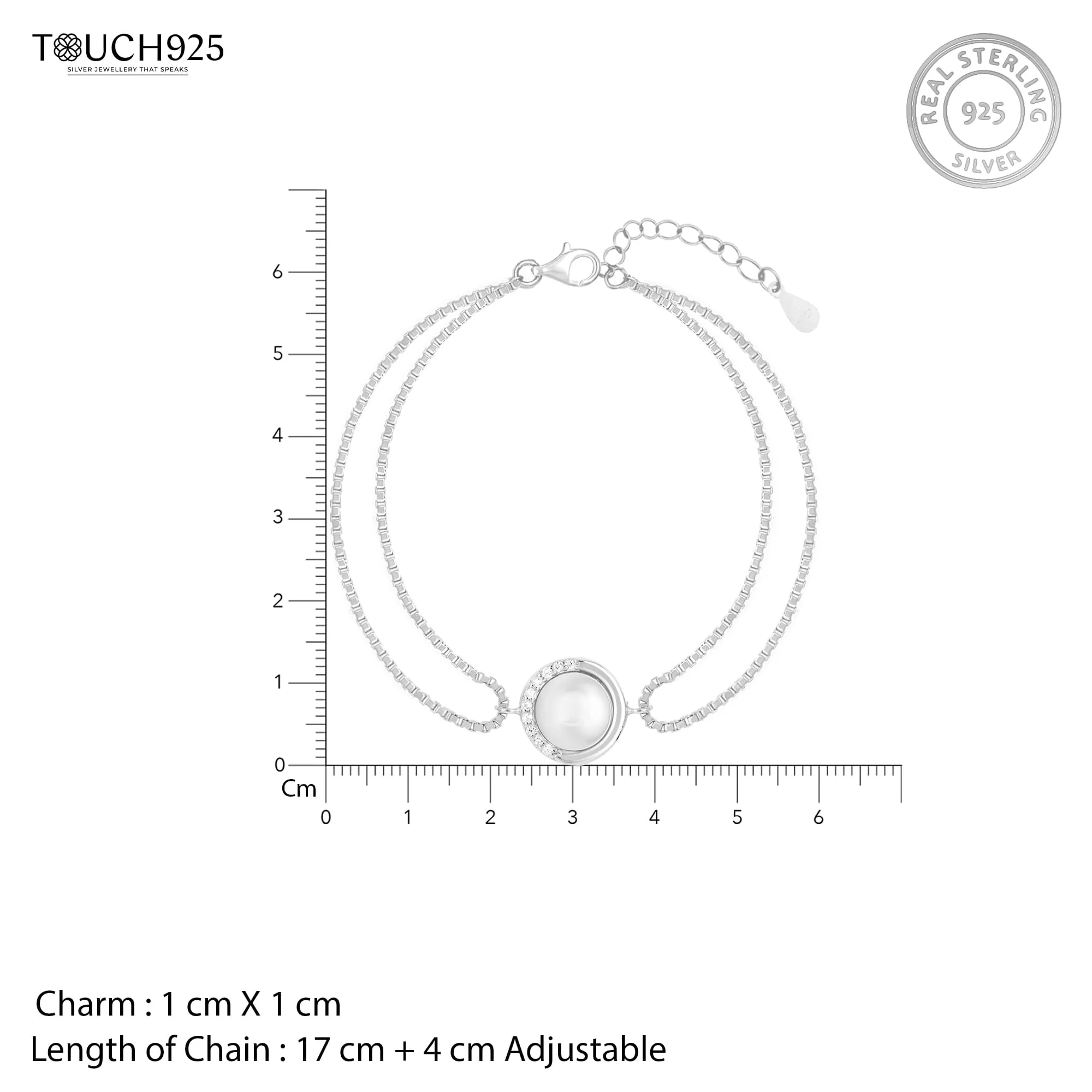 Double Chain Pearl Bracelet - Image 6