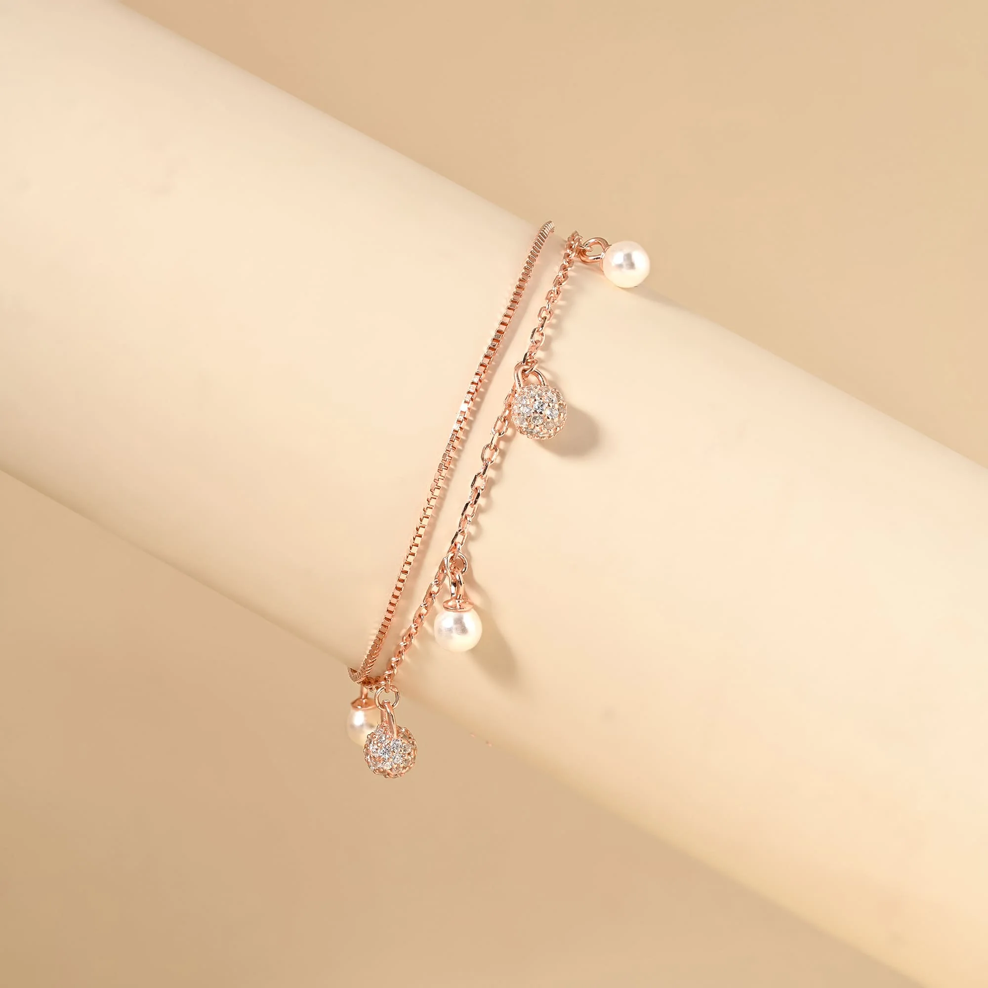Double Layered Charm Bracelet - Image 3