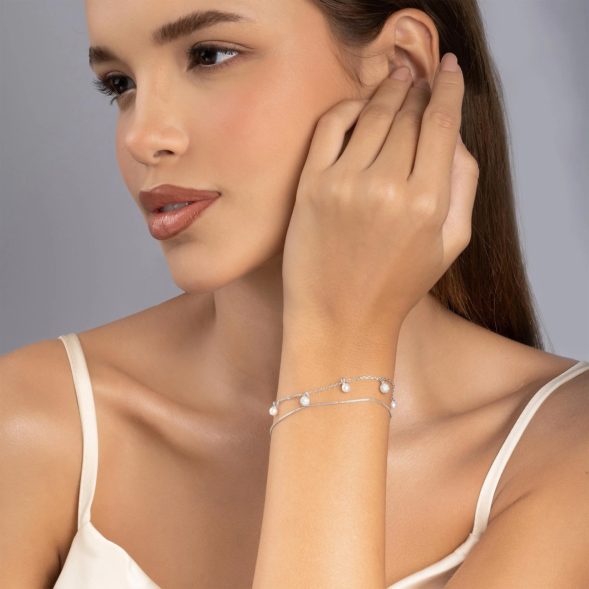 Double Layered Charm Bracelet - Image 9