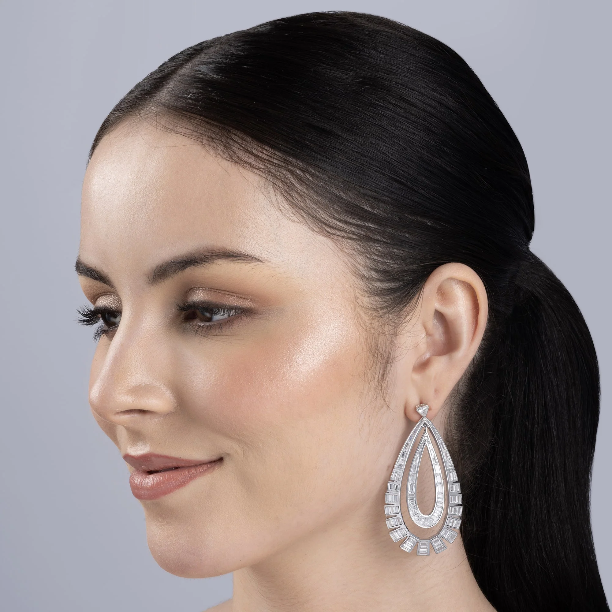 Double Layered Tear drop Dangle Earrings - Image 13