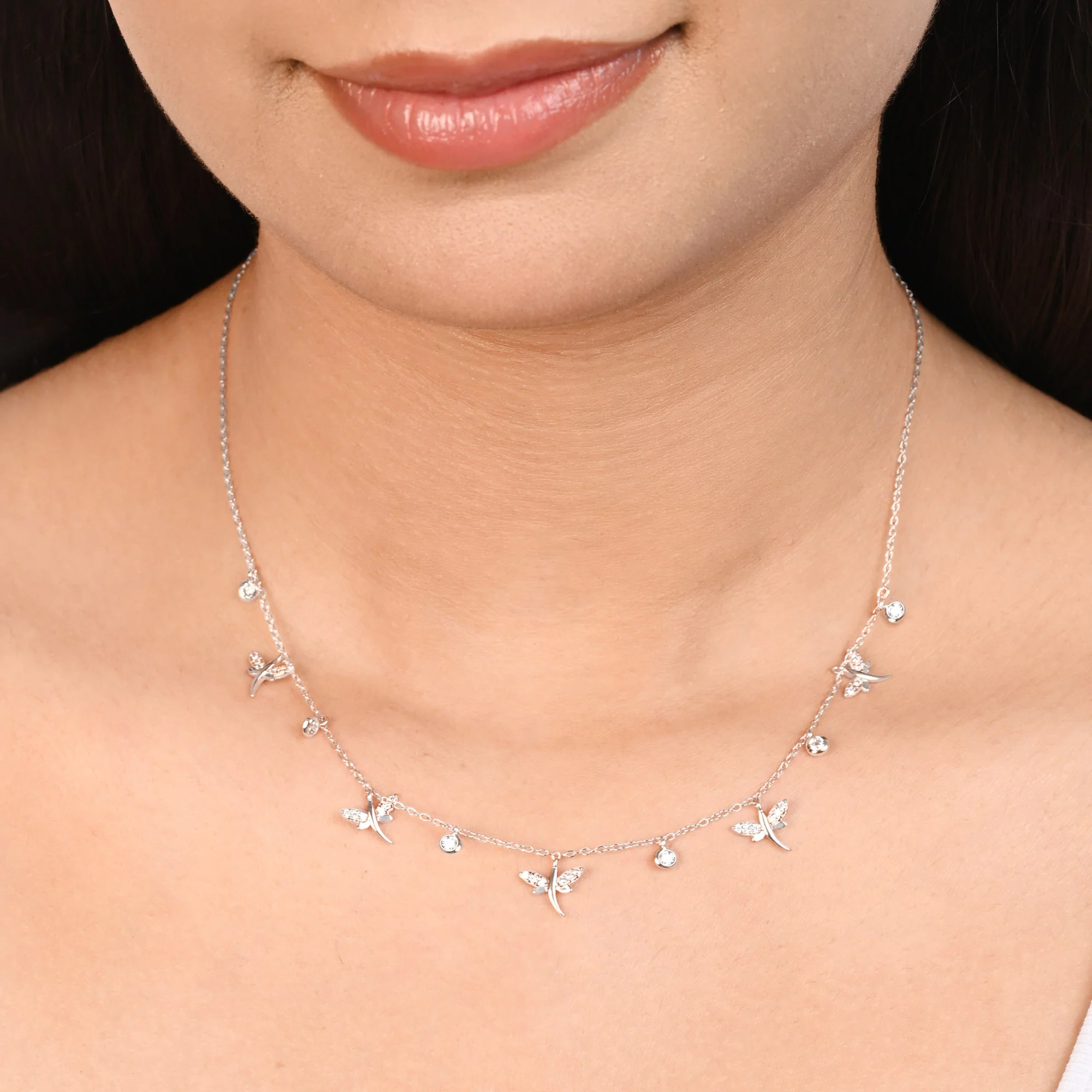 Dragonfly Charm Station Necklace - Image 11