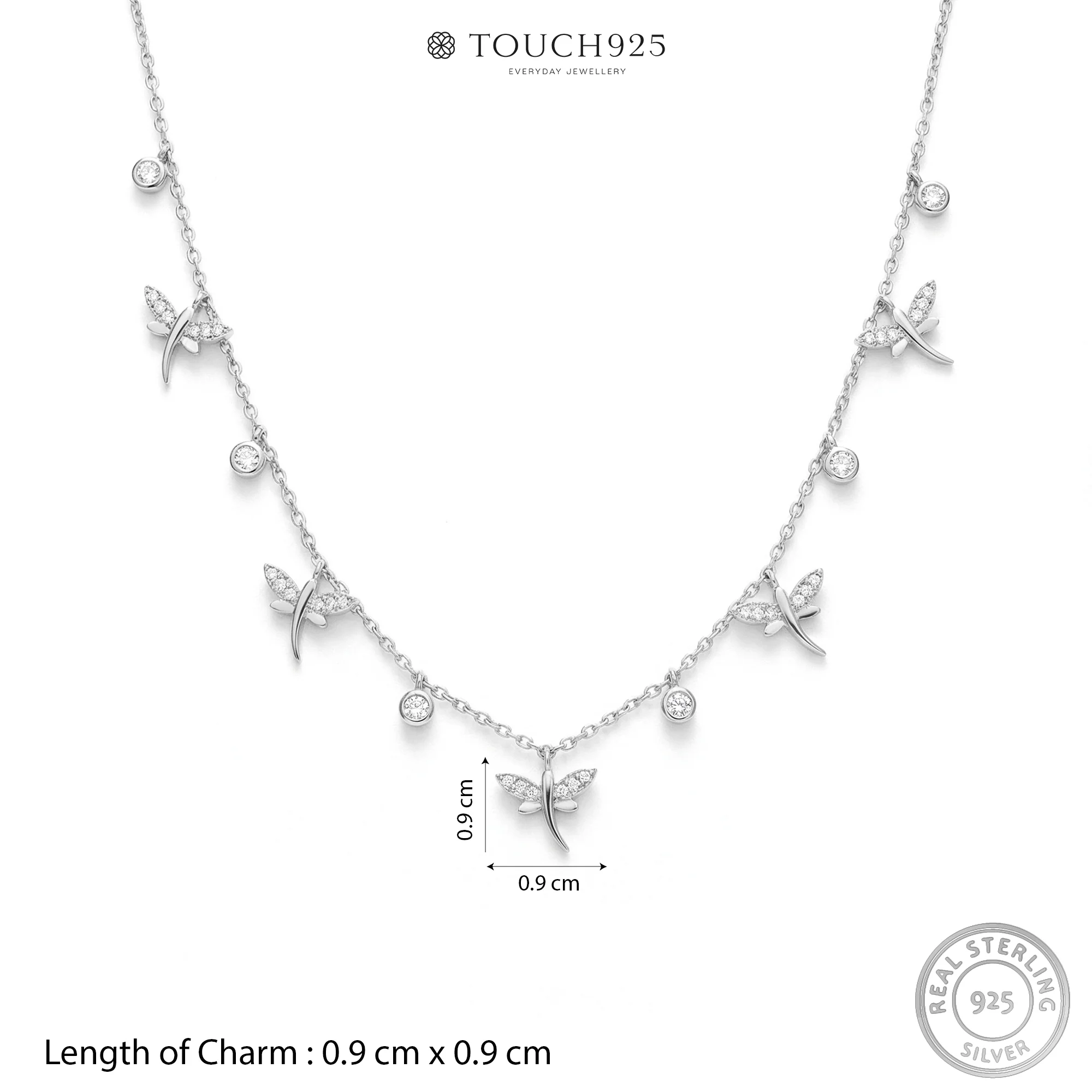 Dragonfly Charm Station Necklace - Image 12