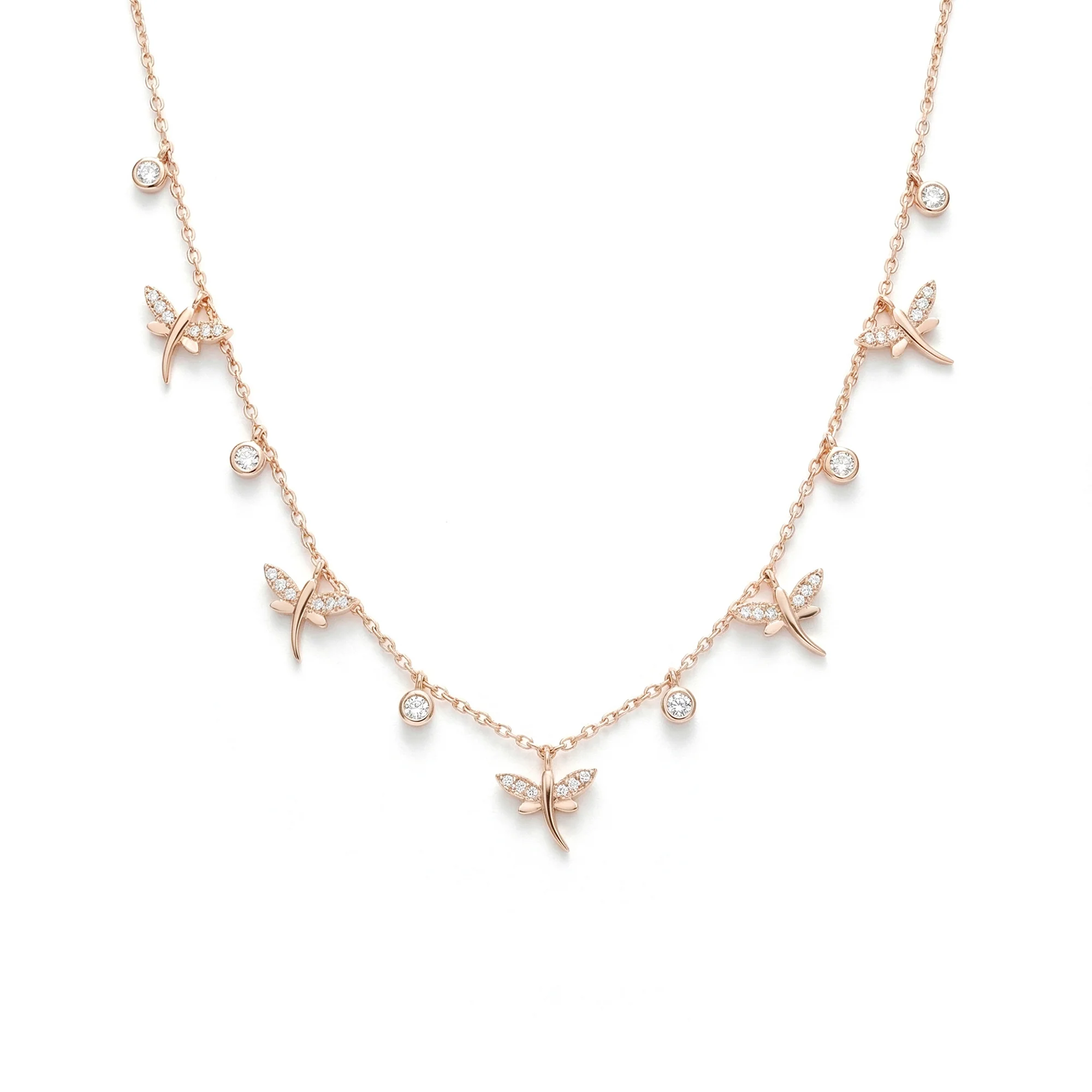 Dragonfly Charm Station Necklace - Image 2