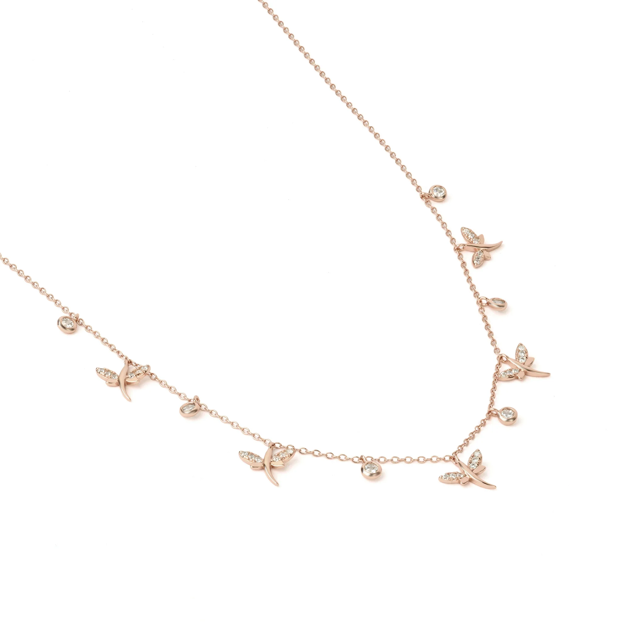 Dragonfly Charm Station Necklace - Image 5