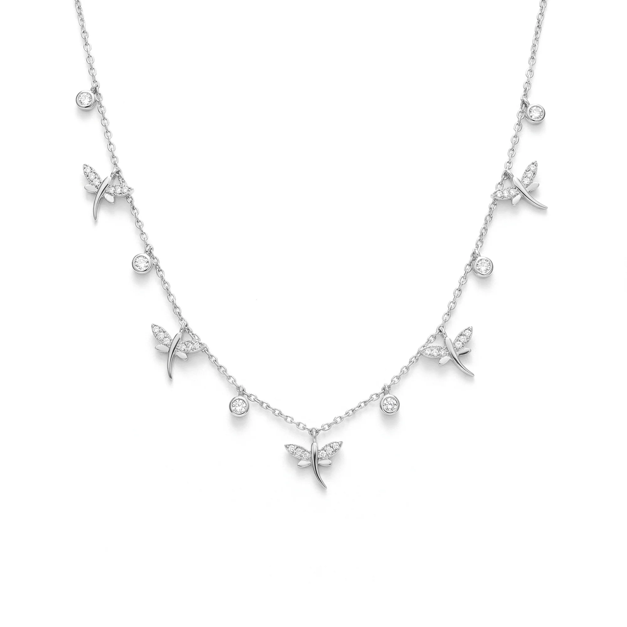 Dragonfly Charm Station Necklace - Image 7