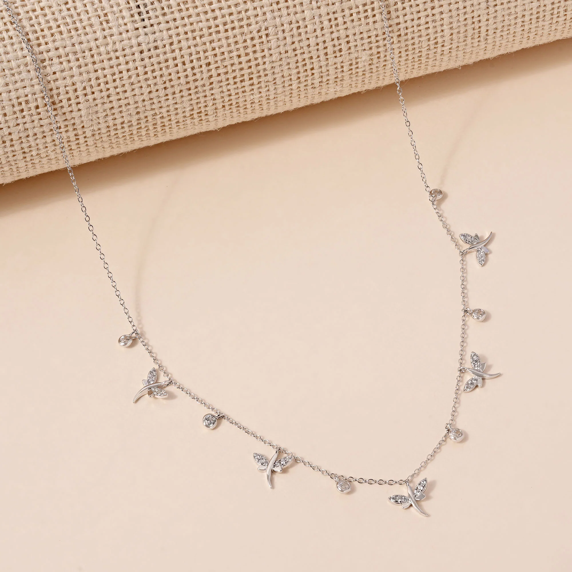 Dragonfly Charm Station Necklace - Image 8