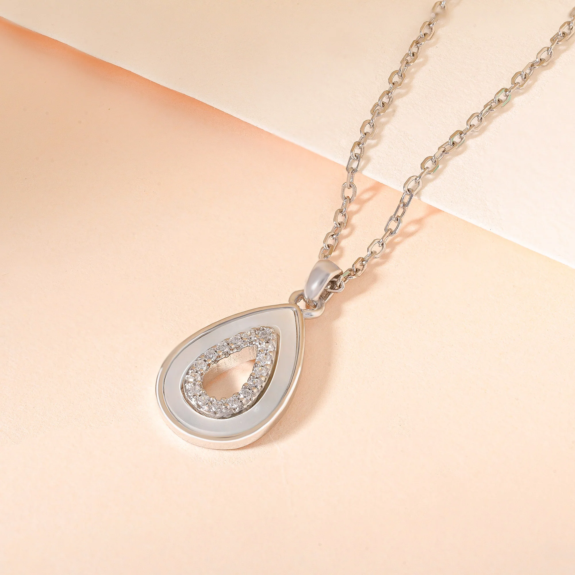 Drop Shape Pendant Necklace