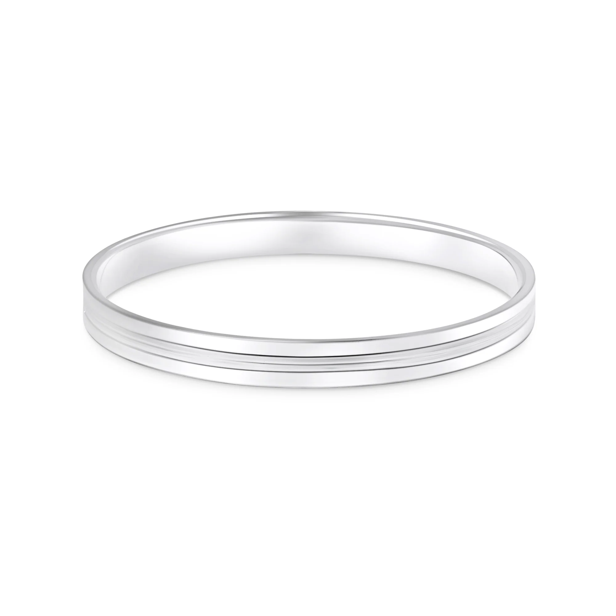 Dual Line Minimal Silver Kada - Image 2