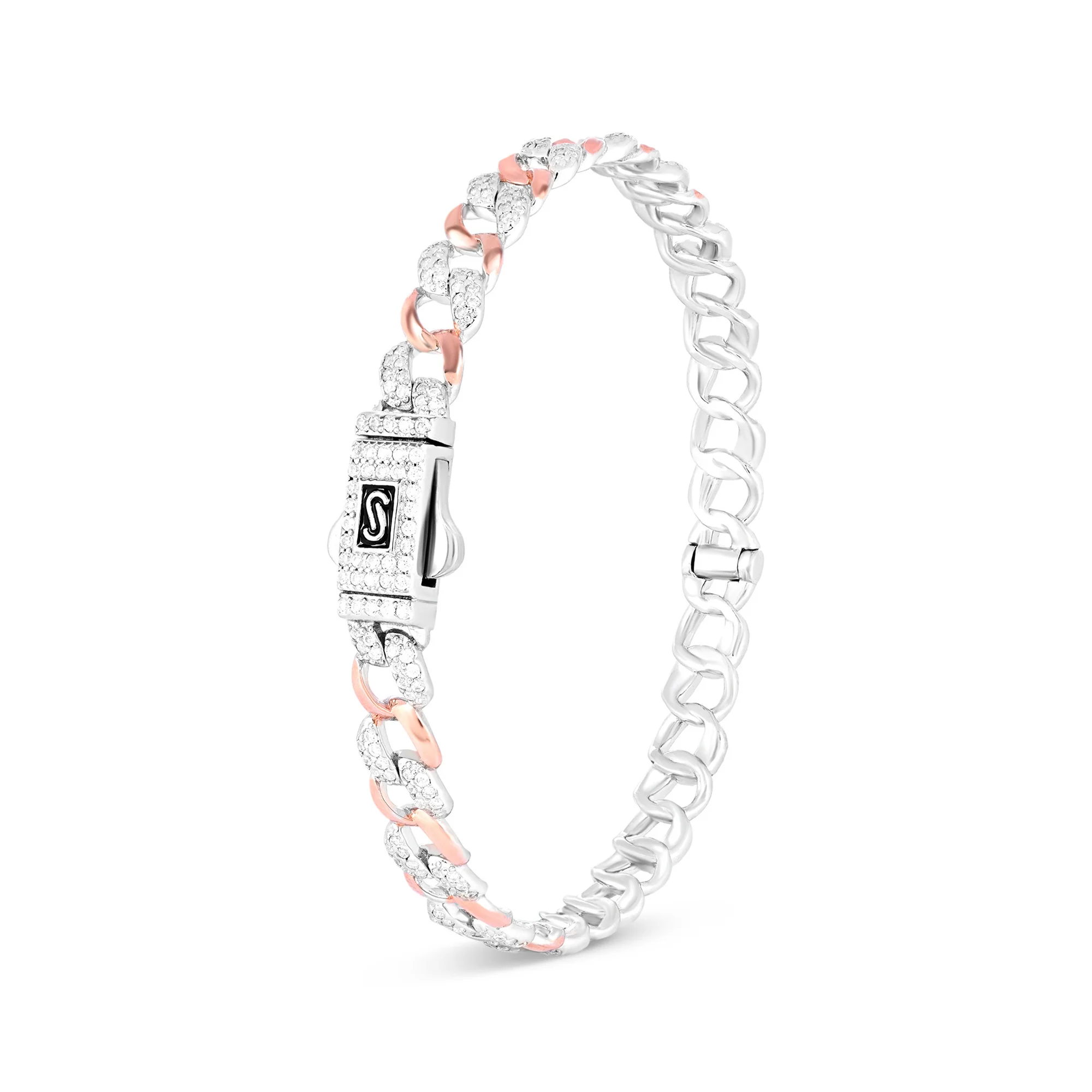 Dual Luxe Link Silver Kada - Image 4