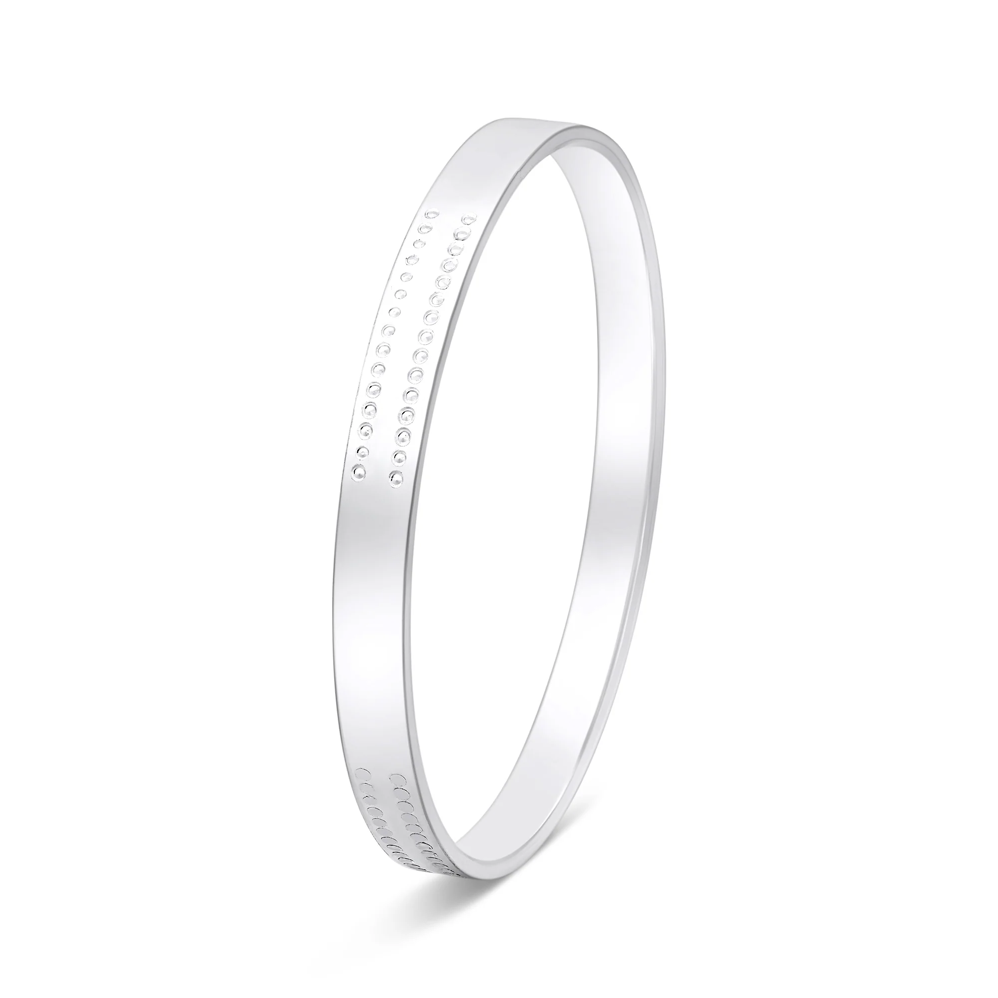 Dual-Row Dot Silver Kada - Image 2