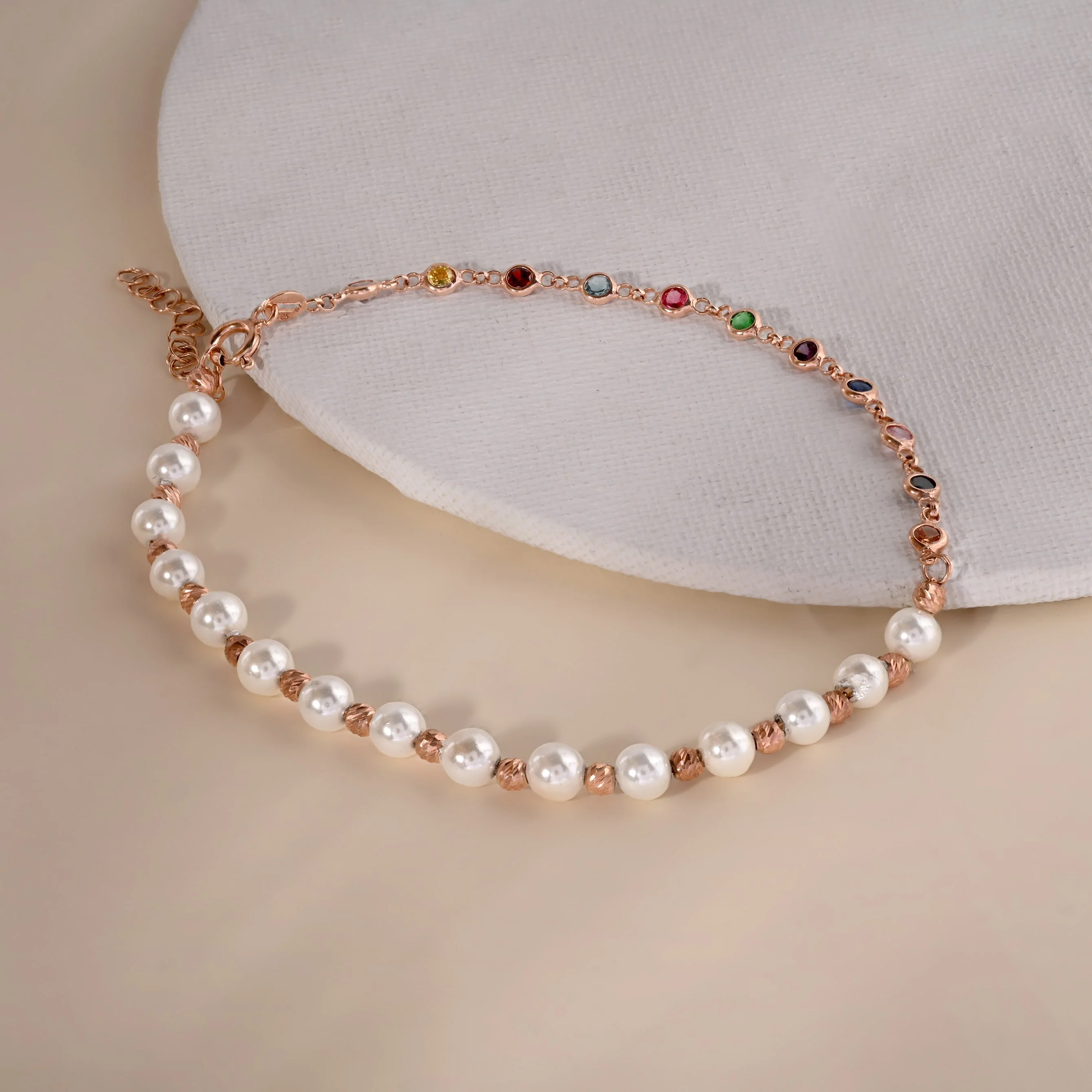 Dual-Style Pearl Anklet